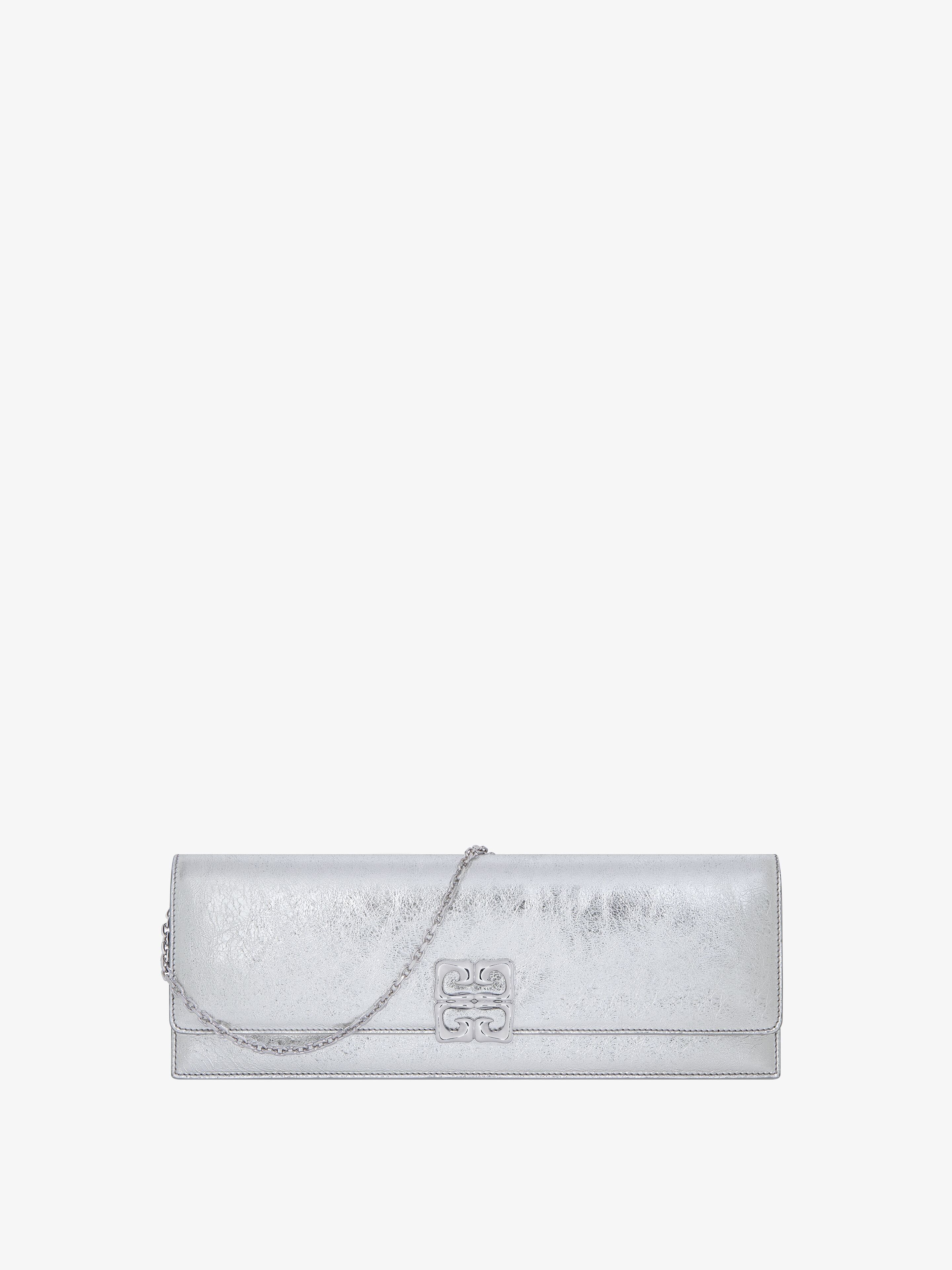 Givenchy oc11z0725 Size: OS / 4G Liquid Clutch in Light Silver Size ONE SIZE - 1 Thumbnail
