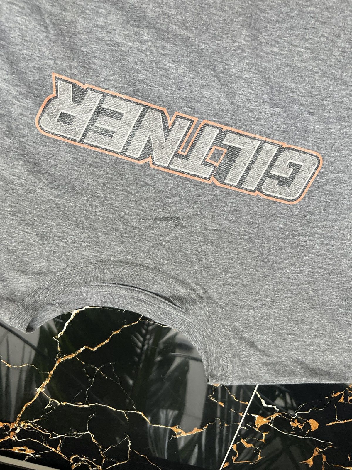 Nike × Vintage 90's NIKE GILTNER CENTR SWOOSH Y2K RARE TEE BIG LOGO Size US XL / EU 56 / 4 - 4 Thumbnail