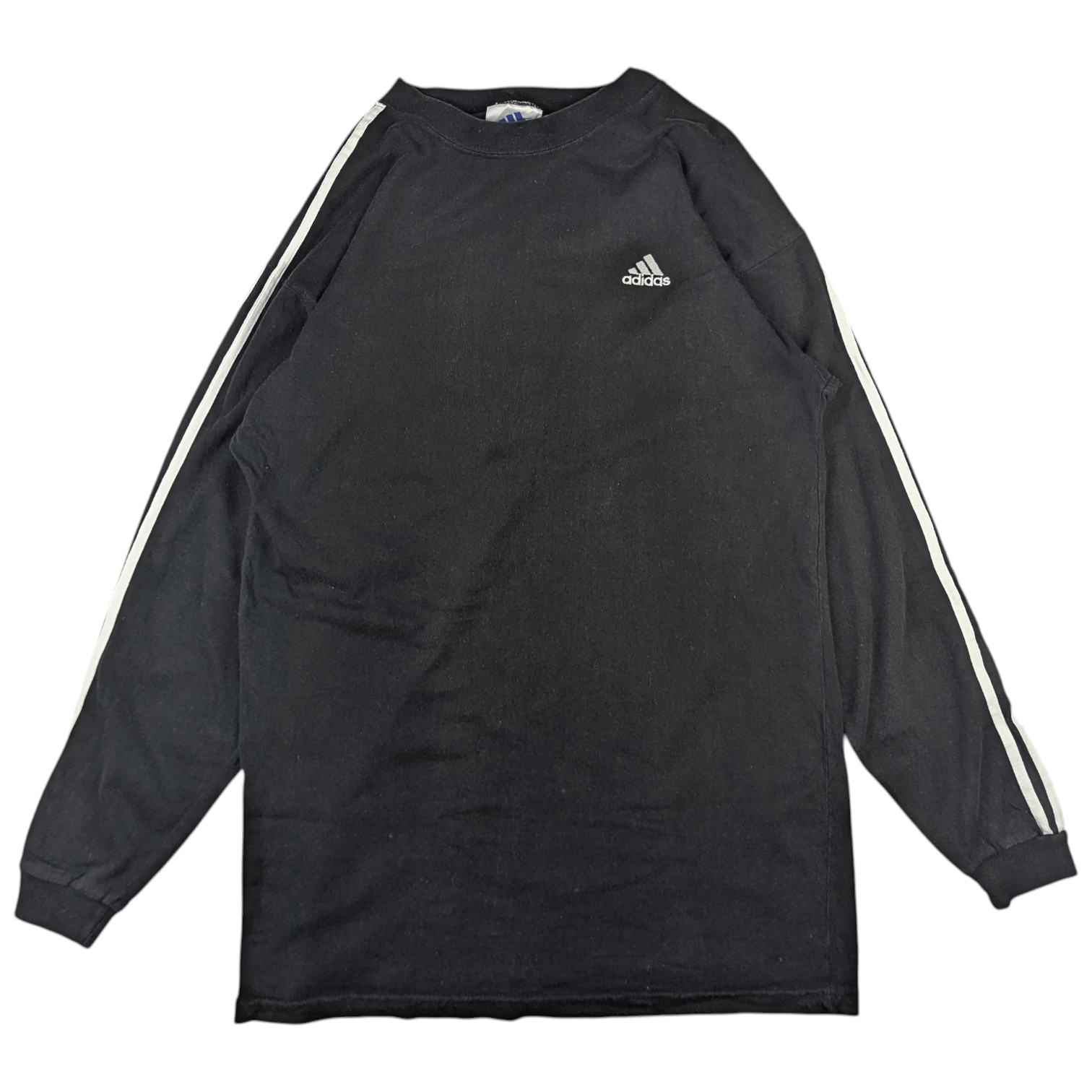 Adidas Vintage 90's ADIDAS Black Long Jumper Sweatshirt Size US M / EU 48-50 / 2 - 2 Thumbnail
