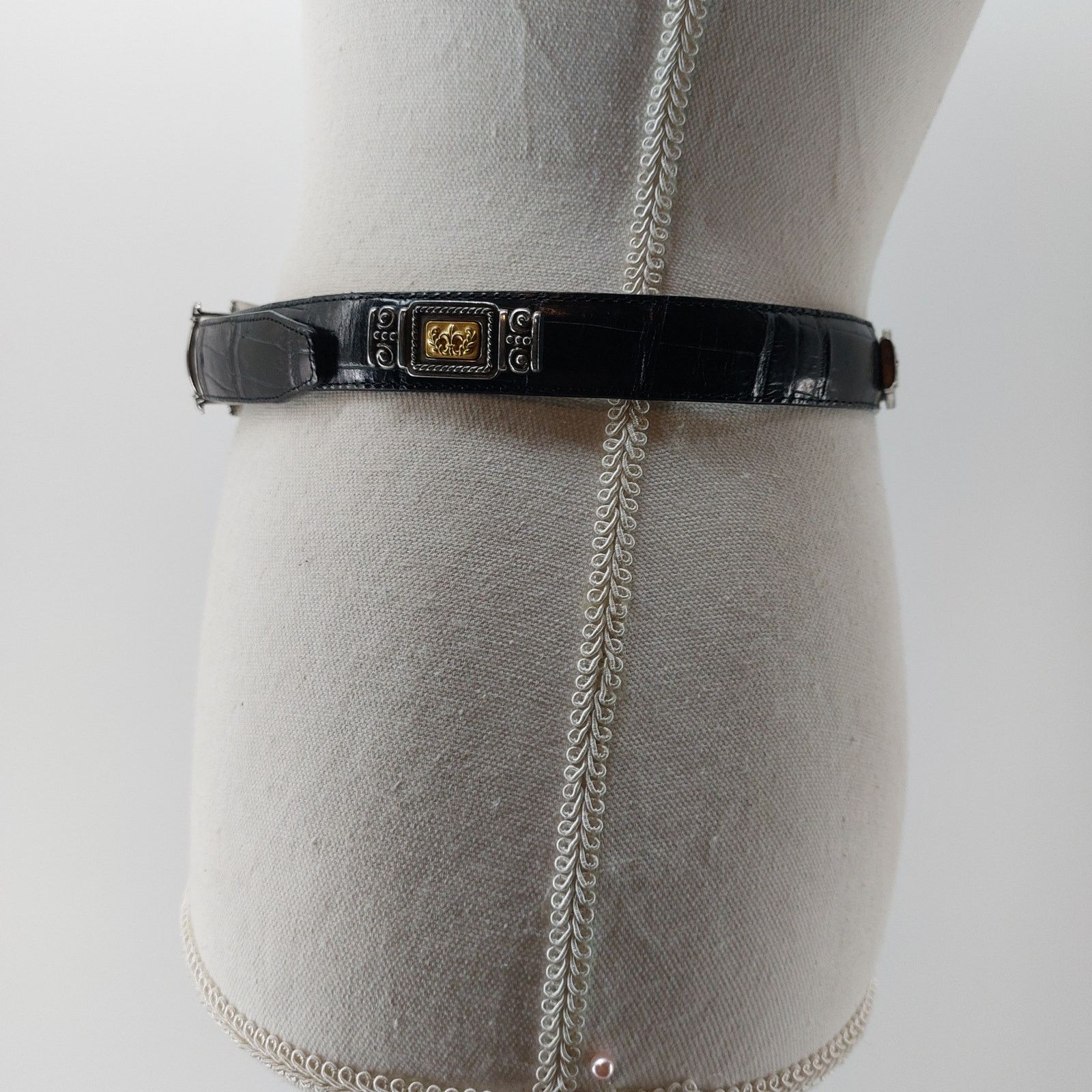 Brighton Brighton Museum Collection Black Leather Belt Coins M Size ONE SIZE - 8 Thumbnail