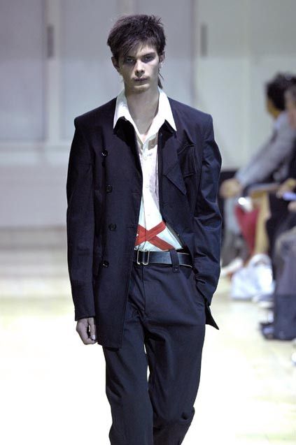 Yohji Yamamoto SS08 Runway Look 1 Red "X" Button Up Shirt Size US S / EU 44-46 / 1 - 14 Thumbnail