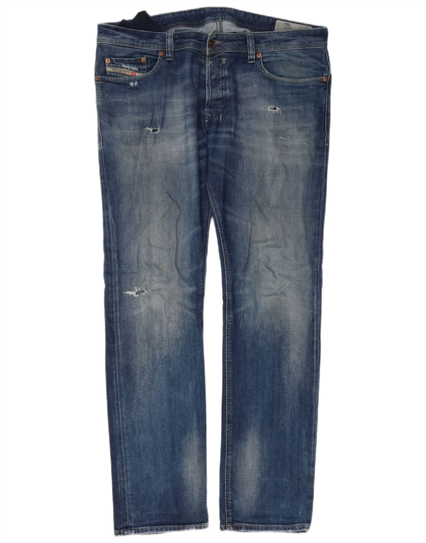 Diesel Mens Safado Regular Slim Straight Jeans W36 L32 Blue Cotton Size US 28 / EU 44 - 1 Thumbnail