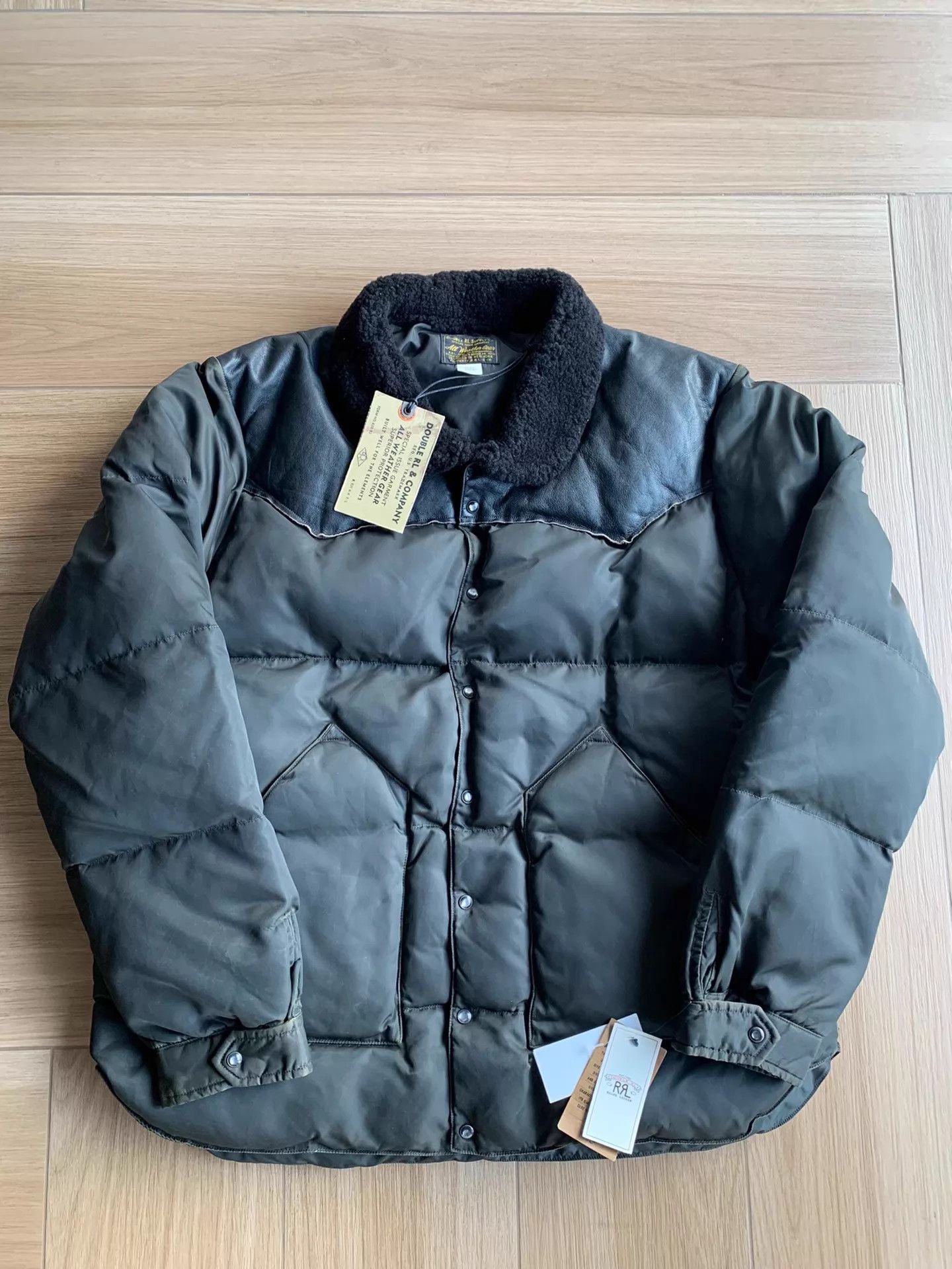 RRL Ralph Lauren RRL Double RL Leather Yoke Distressed Cotton Jacket 24AW XL Size US XL / EU 56 / 4 - 1 Thumbnail