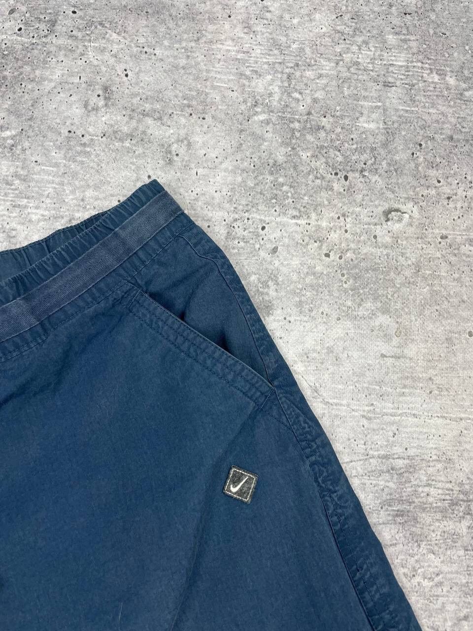Nike × Vintage Vintage Nike Y2K Style Big Logo Swoosh Drill Nylon Pants Size US 32 / EU 48 - 14 Thumbnail