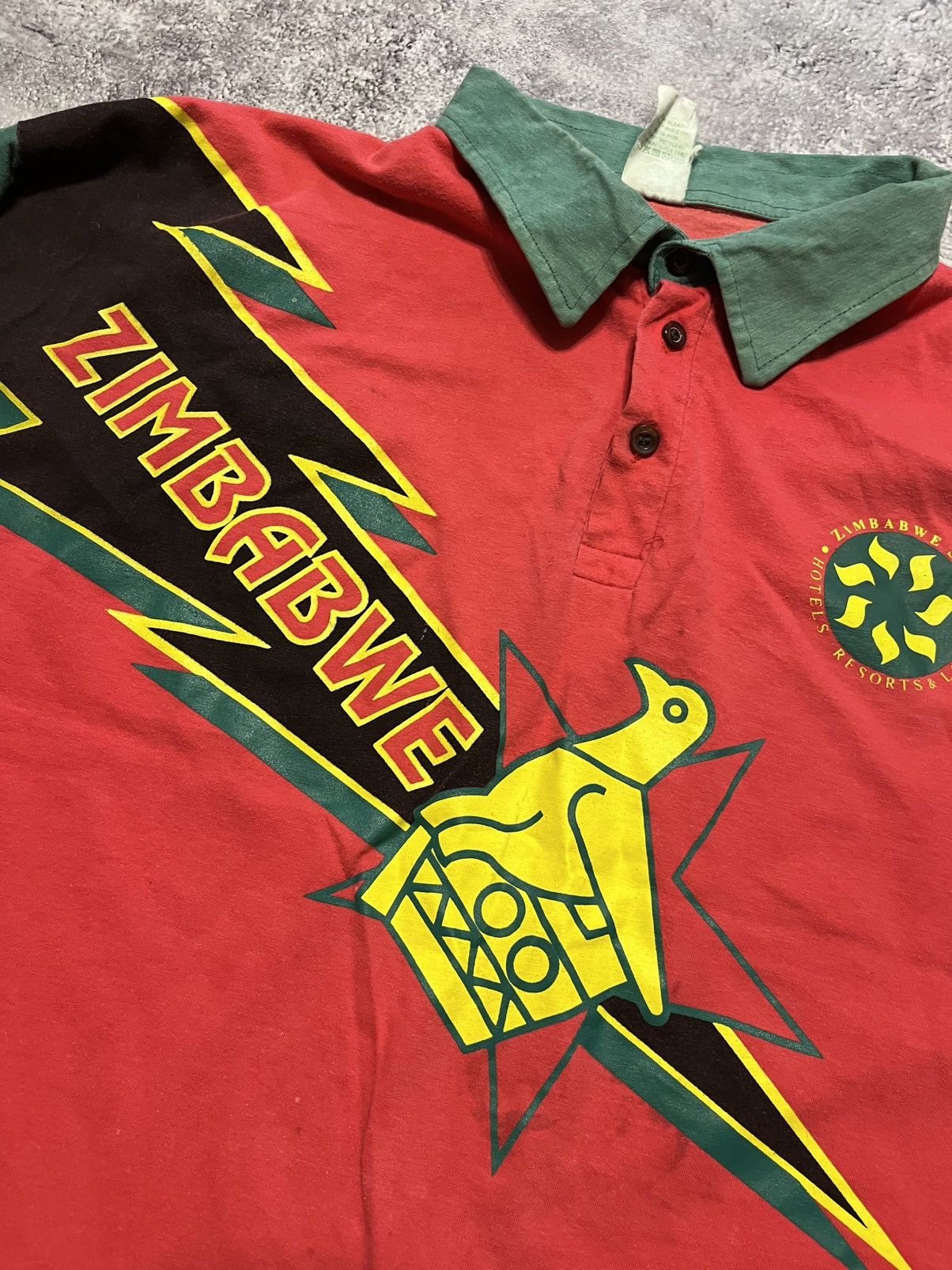 Bata Vintage 80s 90s Zimbabwe Cricket Union Bata Jersey Rare Size US XL / EU 56 / 4 - 2 Thumbnail