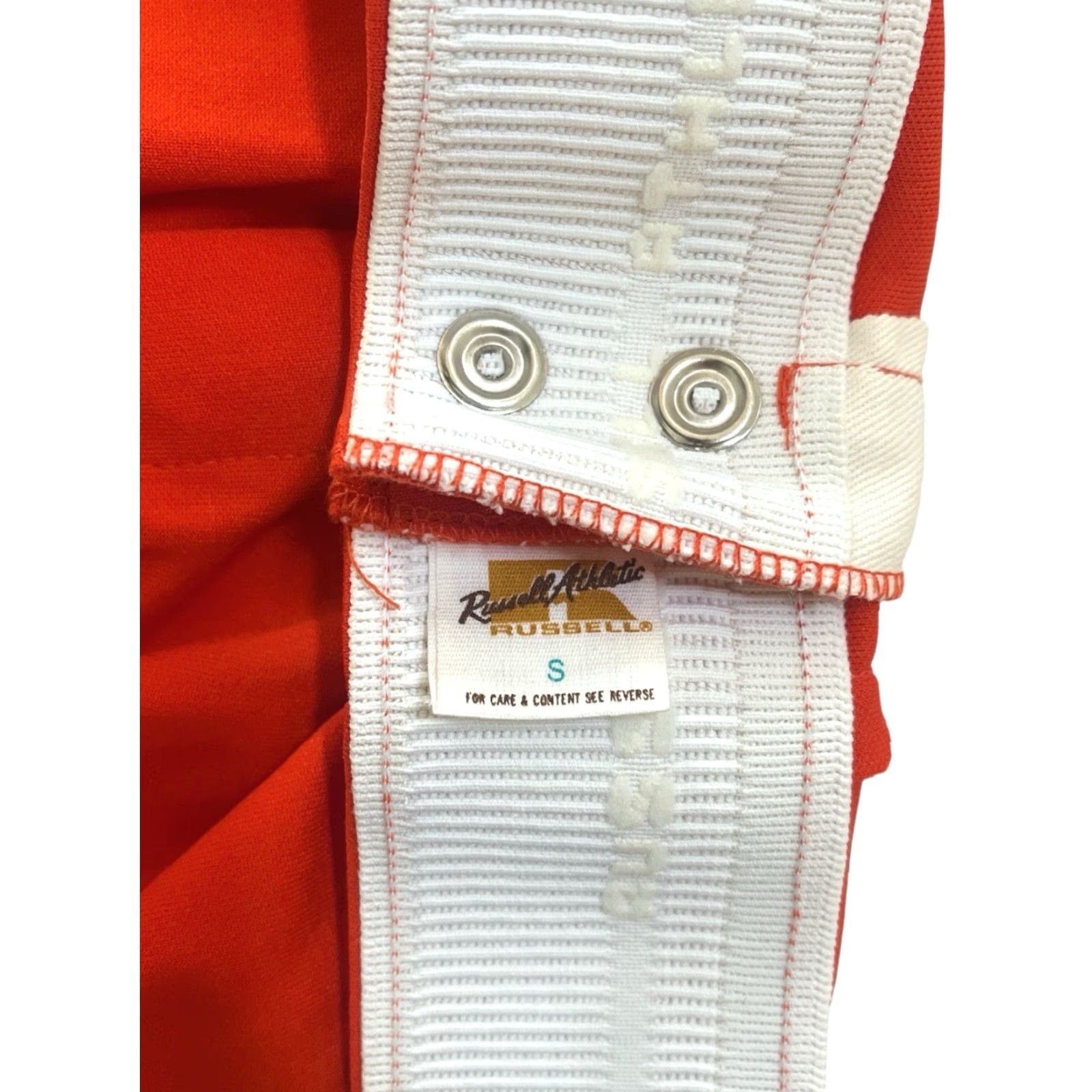 Russell Athletic VINTAGE Russell Athletic Coaches Shorts Mens S Orange Nylon 80s 14.5” waist 6” inseam NWOT Burnt USA Made Size US 29 - 4 Thumbnail