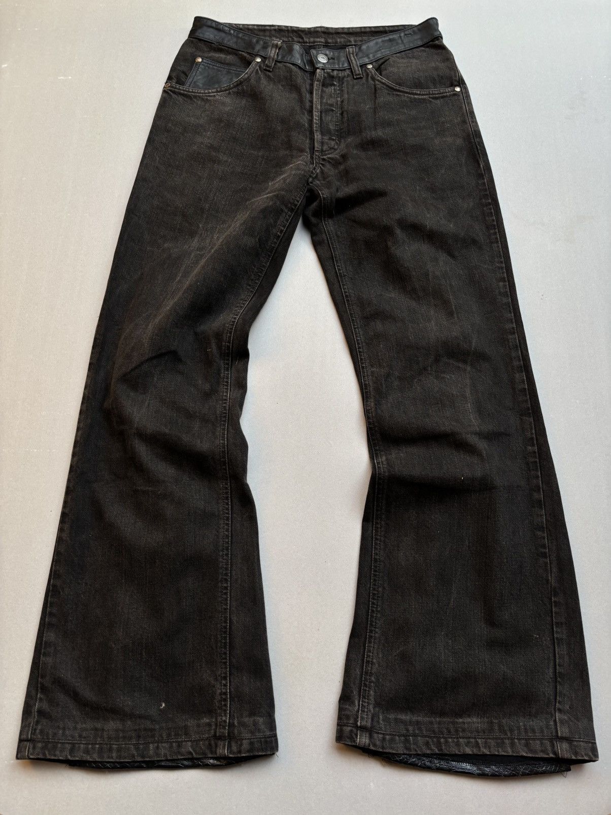 Japanese Brand Lace up flare jeans Size US 30 / EU 46 - 1 Thumbnail