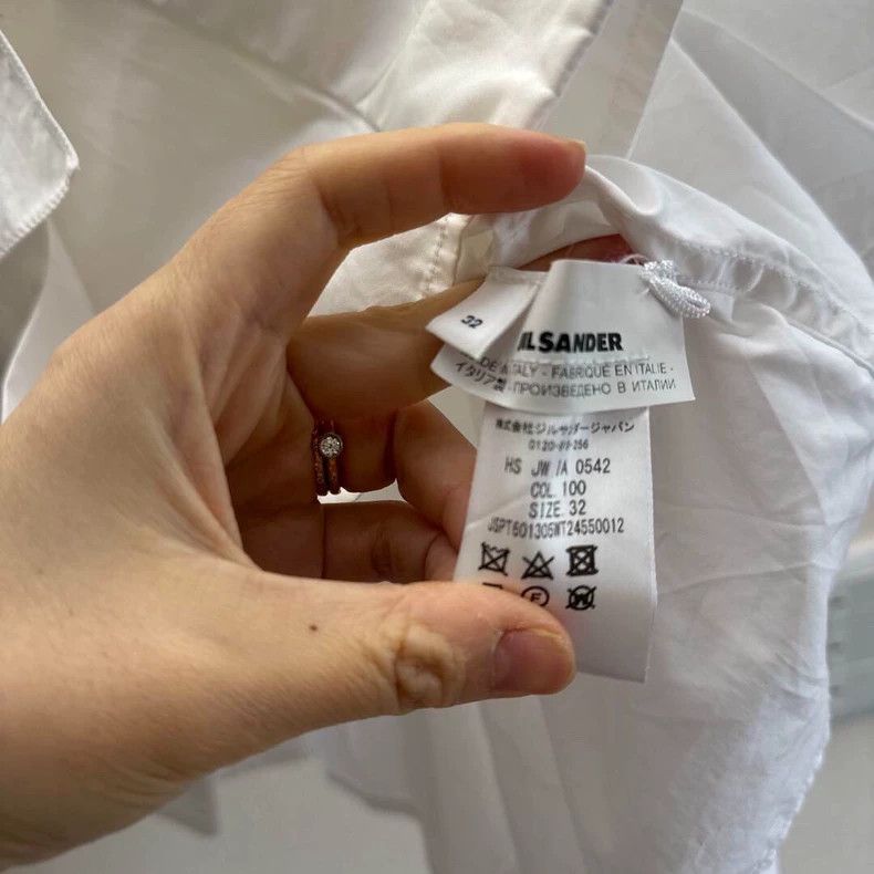 Jil Sander Jil Sander size 32 White shirt top Size 4XL / US 24-26 - 3 Thumbnail