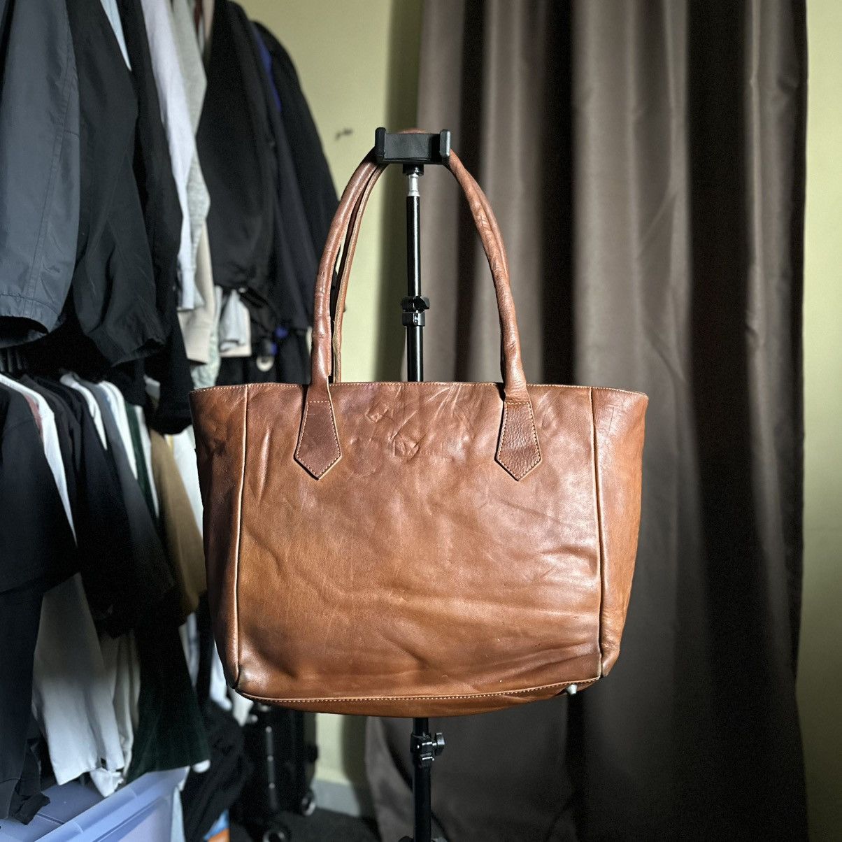 Genuine Leather FULL LEATHER PATINA TOTE BAG Size ONE SIZE - 2 Thumbnail