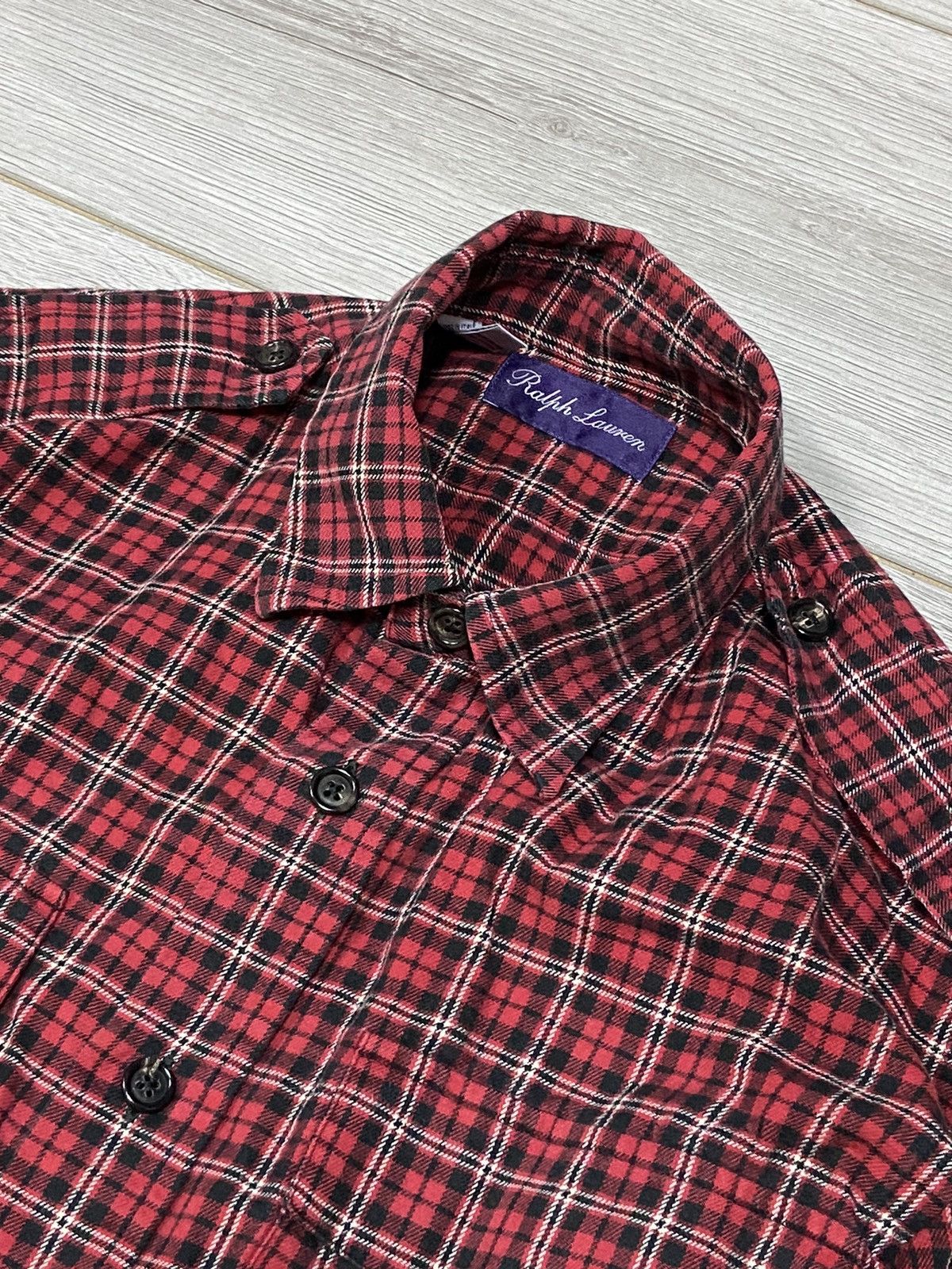Ralph Lauren Purple Label POLO purple label Ralph Lauren check shirt buttons flannel Size US S / EU 44-46 / 1 - 2 Thumbnail