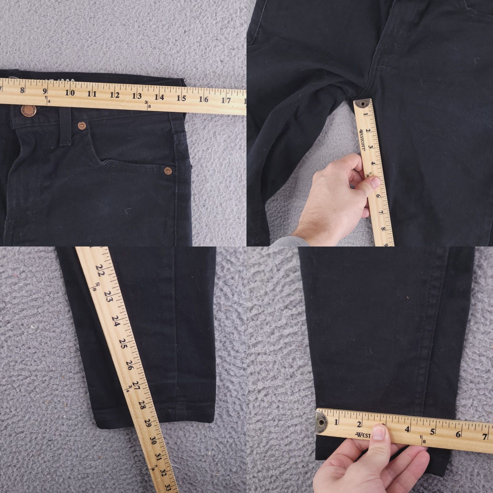 Dickies Dickies Jeans Mens 29x29 Skinny Denim Black - Jeans, Dickies, Men, 29, 29in, Black, Skinny, Denim, Regular, 29x29, Mens Size US 29 - 8 Thumbnail