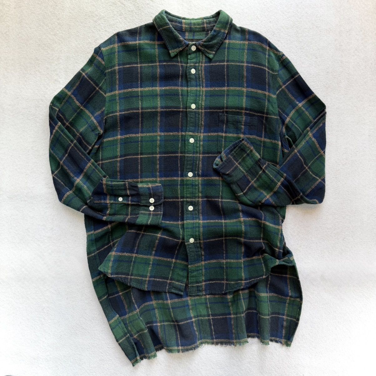 PHENOMENON Phenomenon AW2014 Raw Hem High-Low Flannel Size US M / EU 48-50 / 2 - 1 Thumbnail