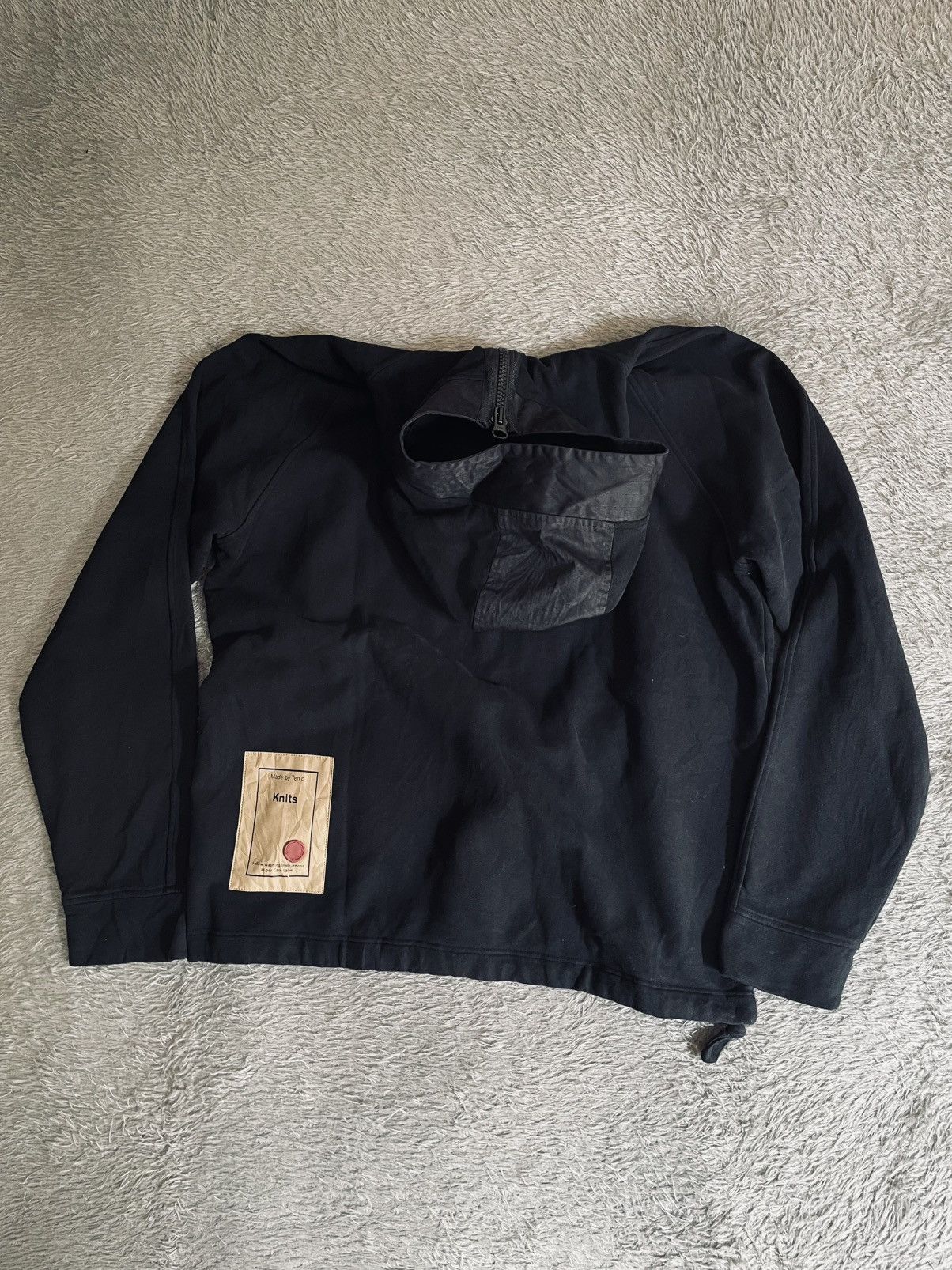 Ten C Ten C snap pocket halfzip hoodie hybrid suede Size US L / EU 52-54 / 3 - 11 Thumbnail