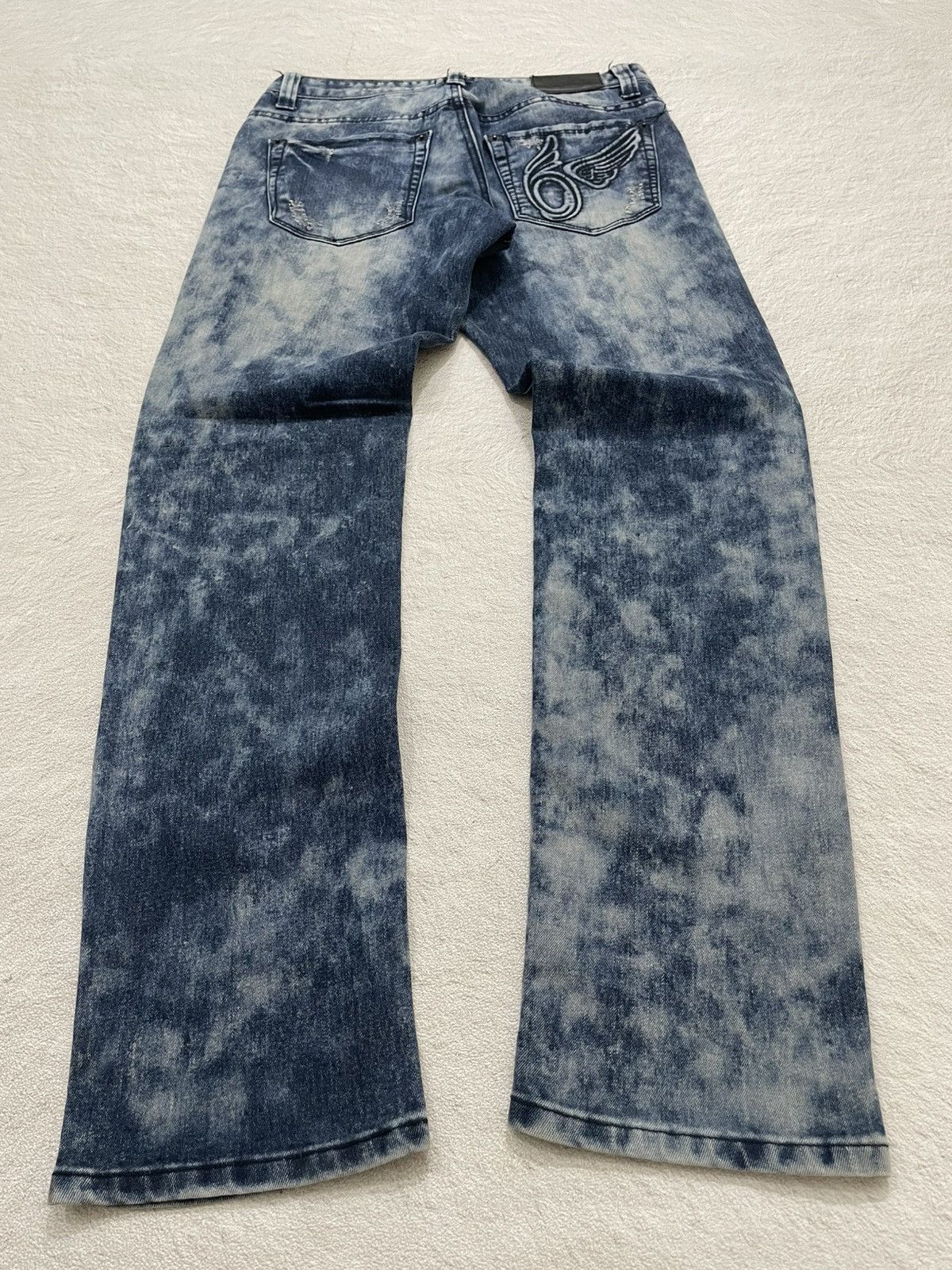 Hysteric Glamour 2000s Acid Washed Embroidered Logo Y2K Size US 29 - 6 Thumbnail