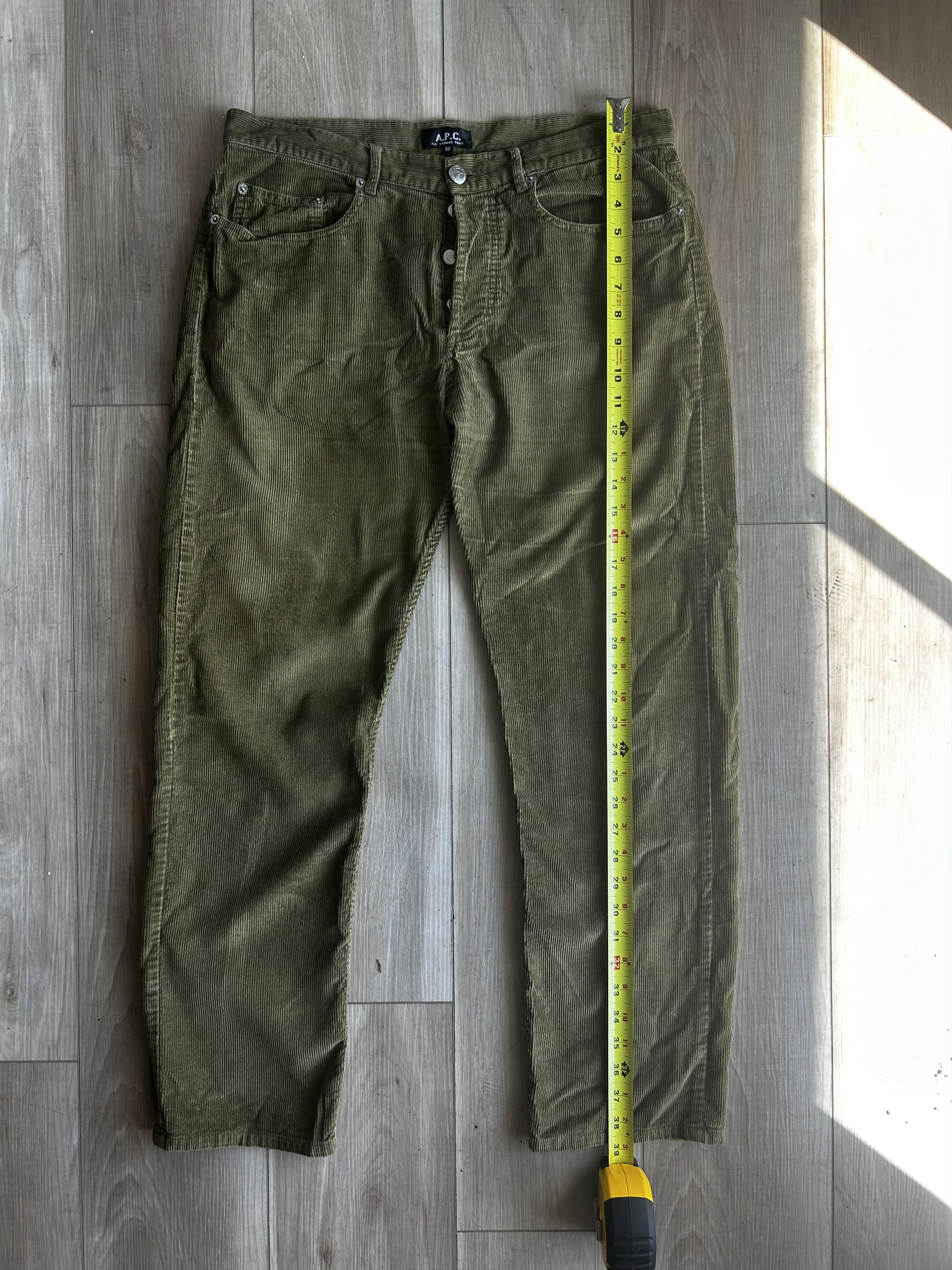 A.P.C. A.P.C. Rue Madam Paris Green Corduroy Pants Size US 32 / EU 48 - 6 Thumbnail