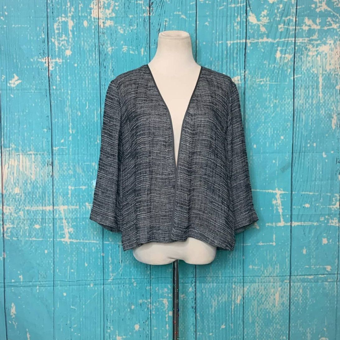 Eileen Fisher Eileen Fisher black linen open kimono jacket size XXS Size XXS / US 00 / IT 34 - 7 Thumbnail