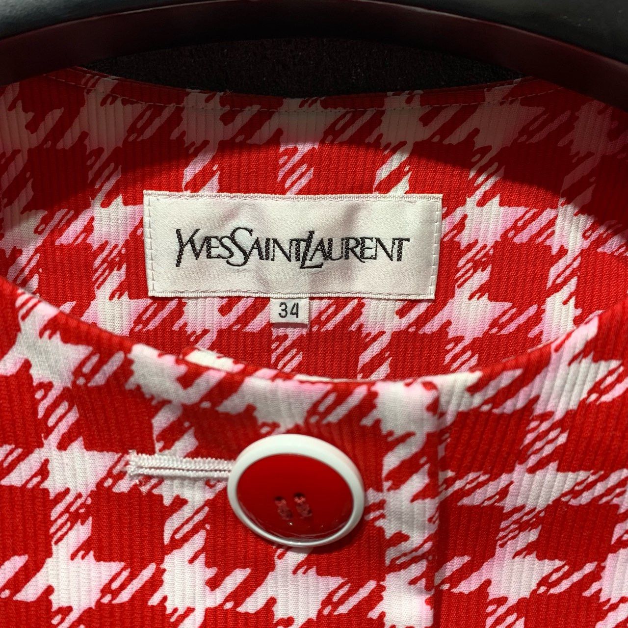 Saint Laurent Paris Saint laurent size 34 White and red plaid jacket 2501-Nexta Size XL / US 12-14 / IT 48-50 - 2 Thumbnail
