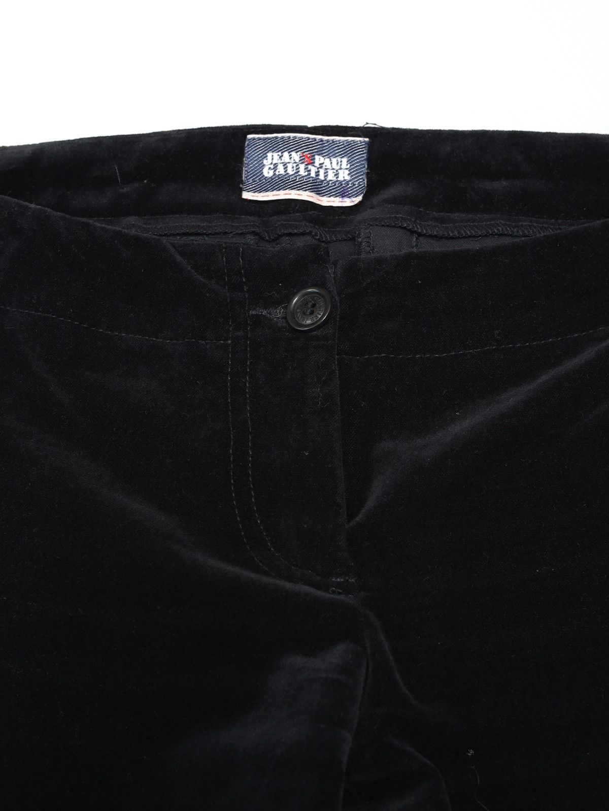 Jean Paul Gaultier Jean Paul Gaultier Cotton Velvet Velour Black Pants Trousers Size 27" / US 4 / IT 40 - 2 Thumbnail