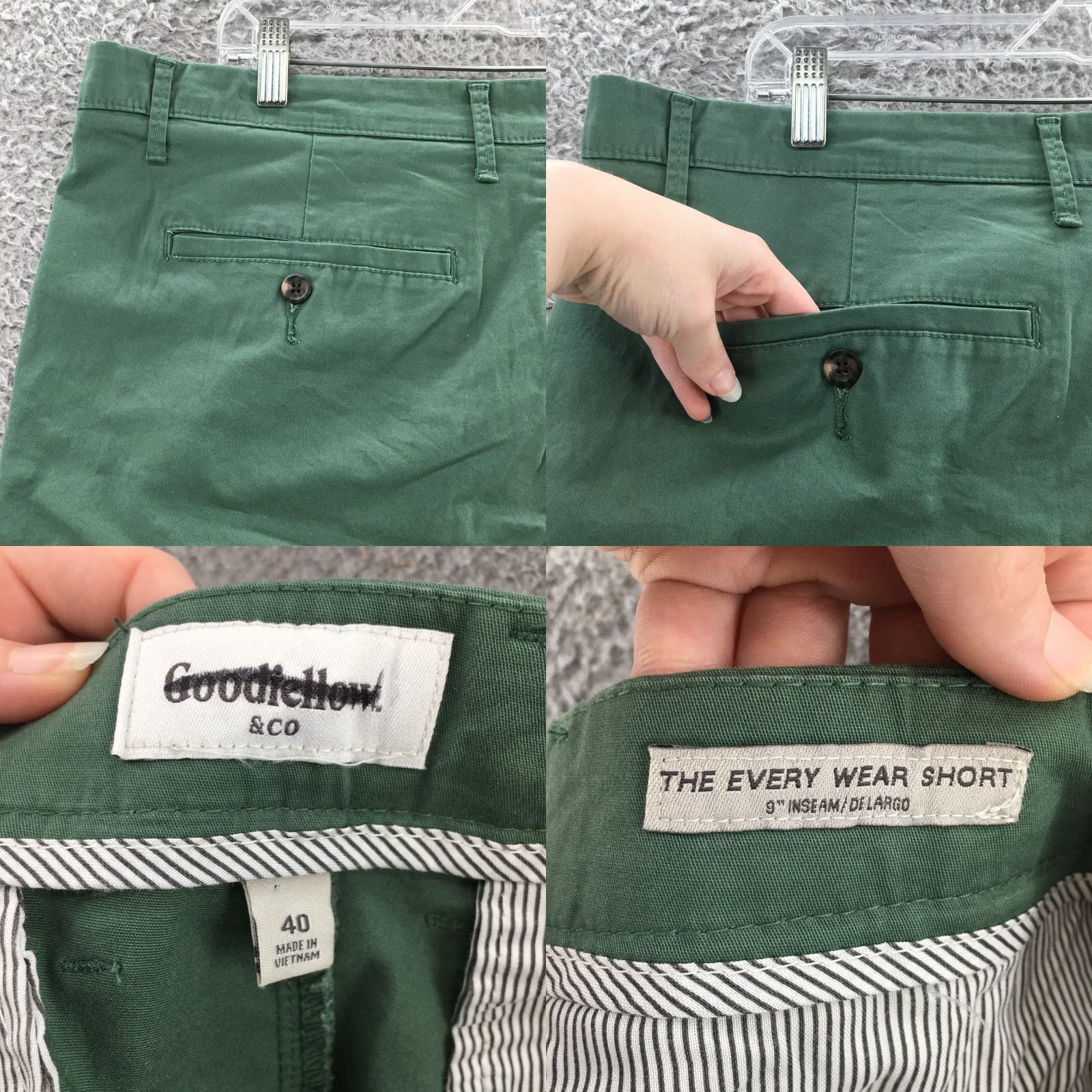 Vintage Goodfellow & Co Chino Shorts Mens 40 Green The Every Wear 9 Inch Inseam Casual Size US 41 - 9 Thumbnail
