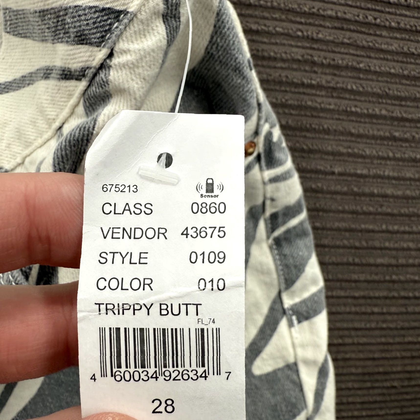 Pacsun VINTAGE PacSun Dad Jean Pants Womens 28 Gray White Trippy Butt Print Straight Leg Denim Size 28" / US 6 / IT 42 - 5 Thumbnail