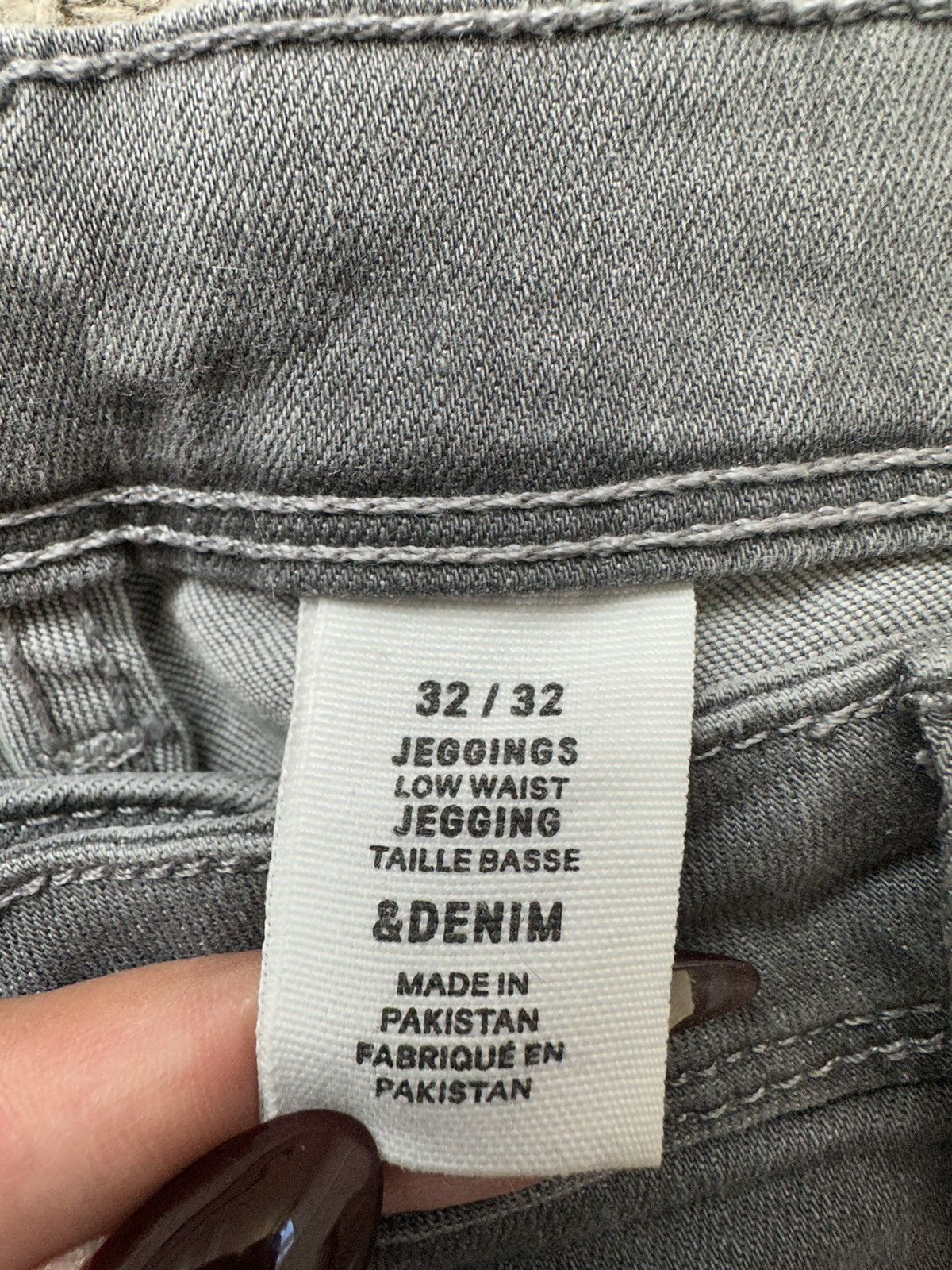 H&M Grey Jeans/jeggins H&M Size 32" / US 10 / IT 46 - 2 Thumbnail