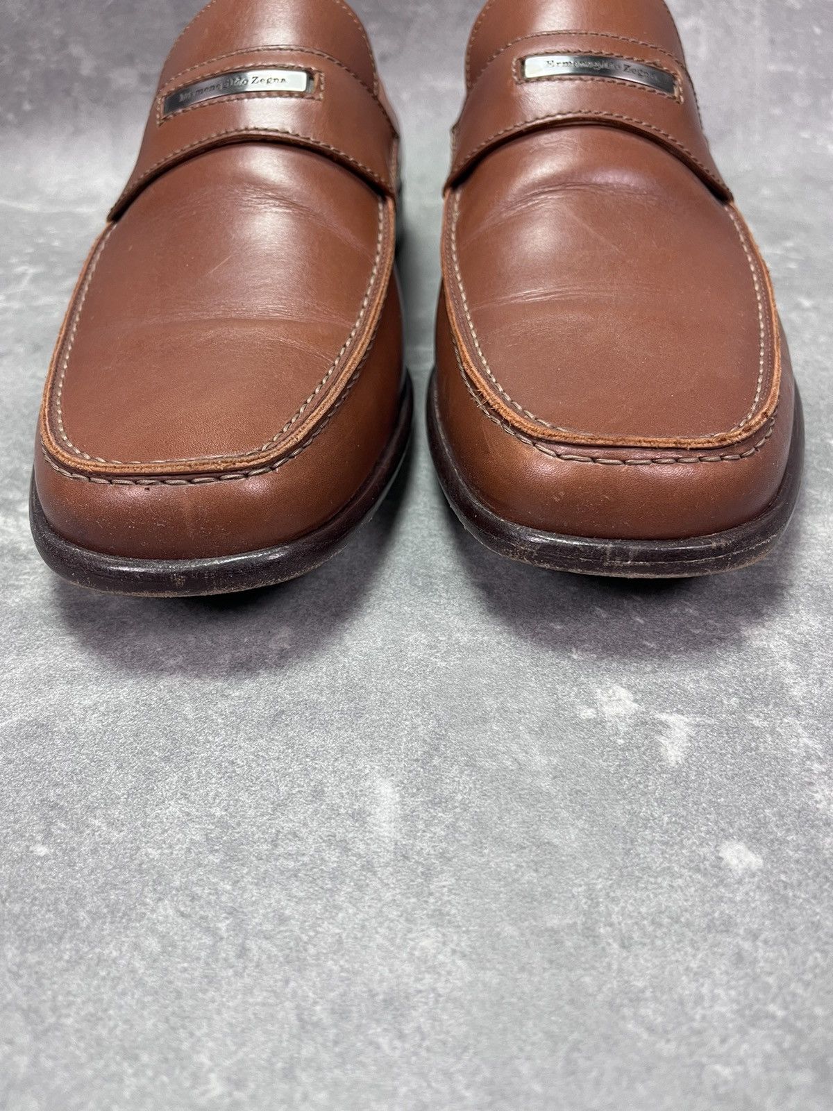 Ermenegildo Zegna Ermenegildo Zegna Brown Slip On Loafers 8 uk Size US 9.5 / EU 42-43 - 6 Thumbnail