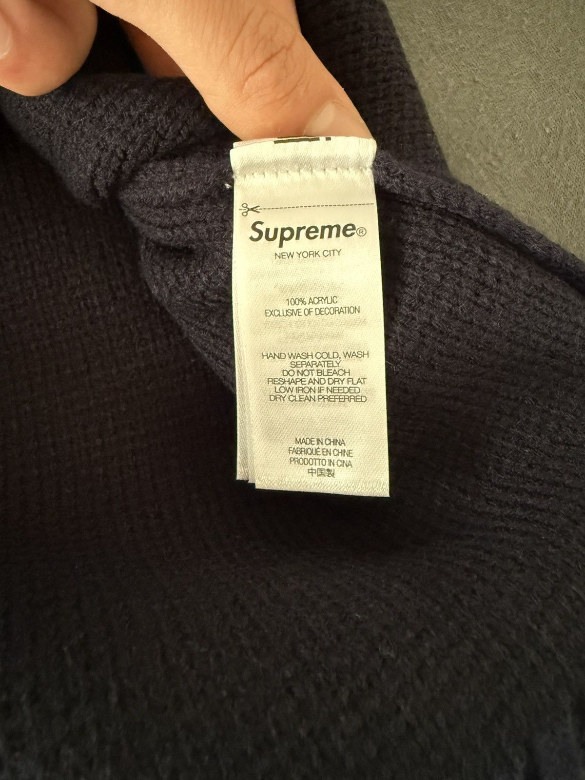 Supreme Script Stripe Half Zip Sweater Size US L / EU 52-54 / 3 - 5 Thumbnail