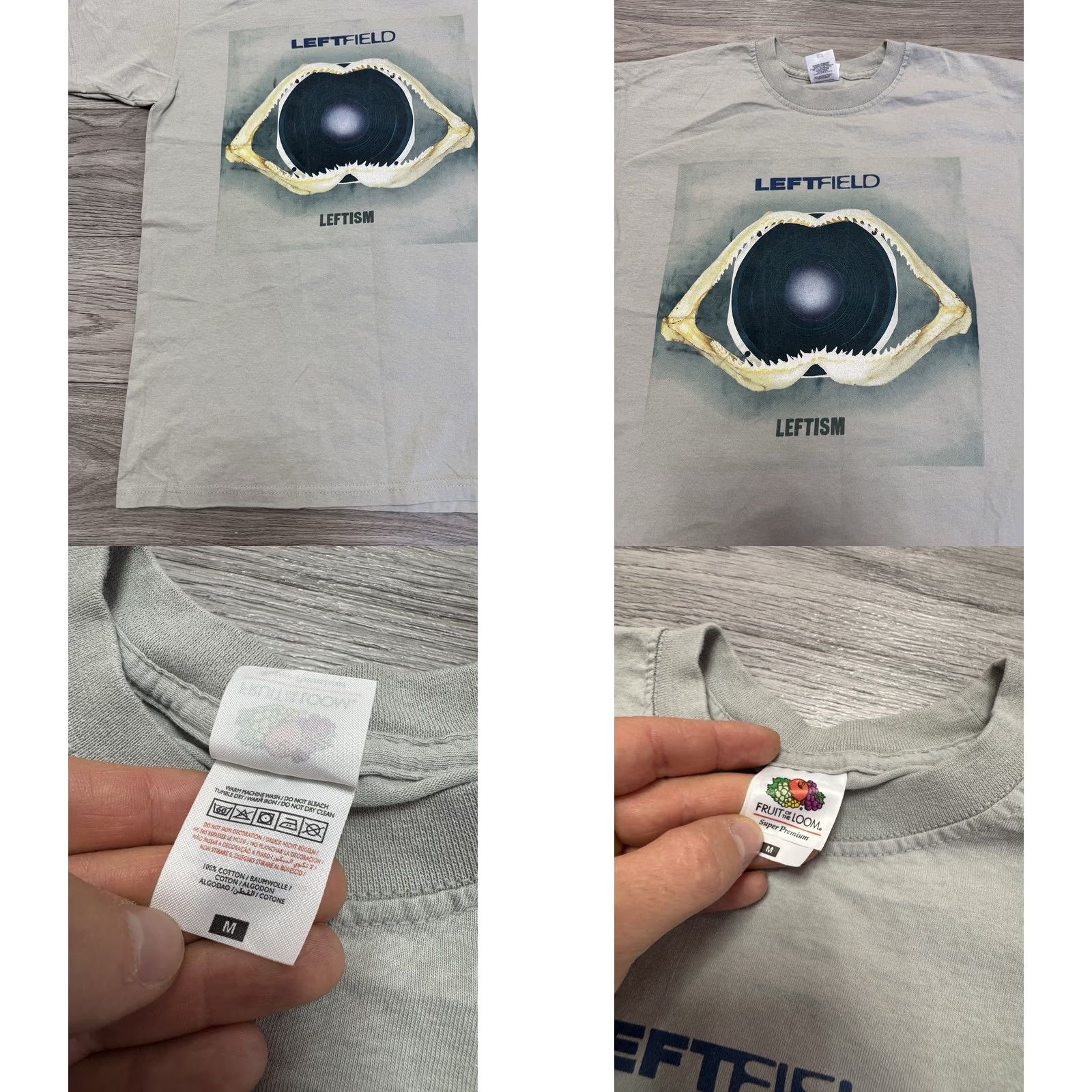 Fruit Of The Loom Leftfield Leftism 2022 UK Tour T-Shirt Gray M Size US M / EU 48-50 / 2 - 8 Thumbnail