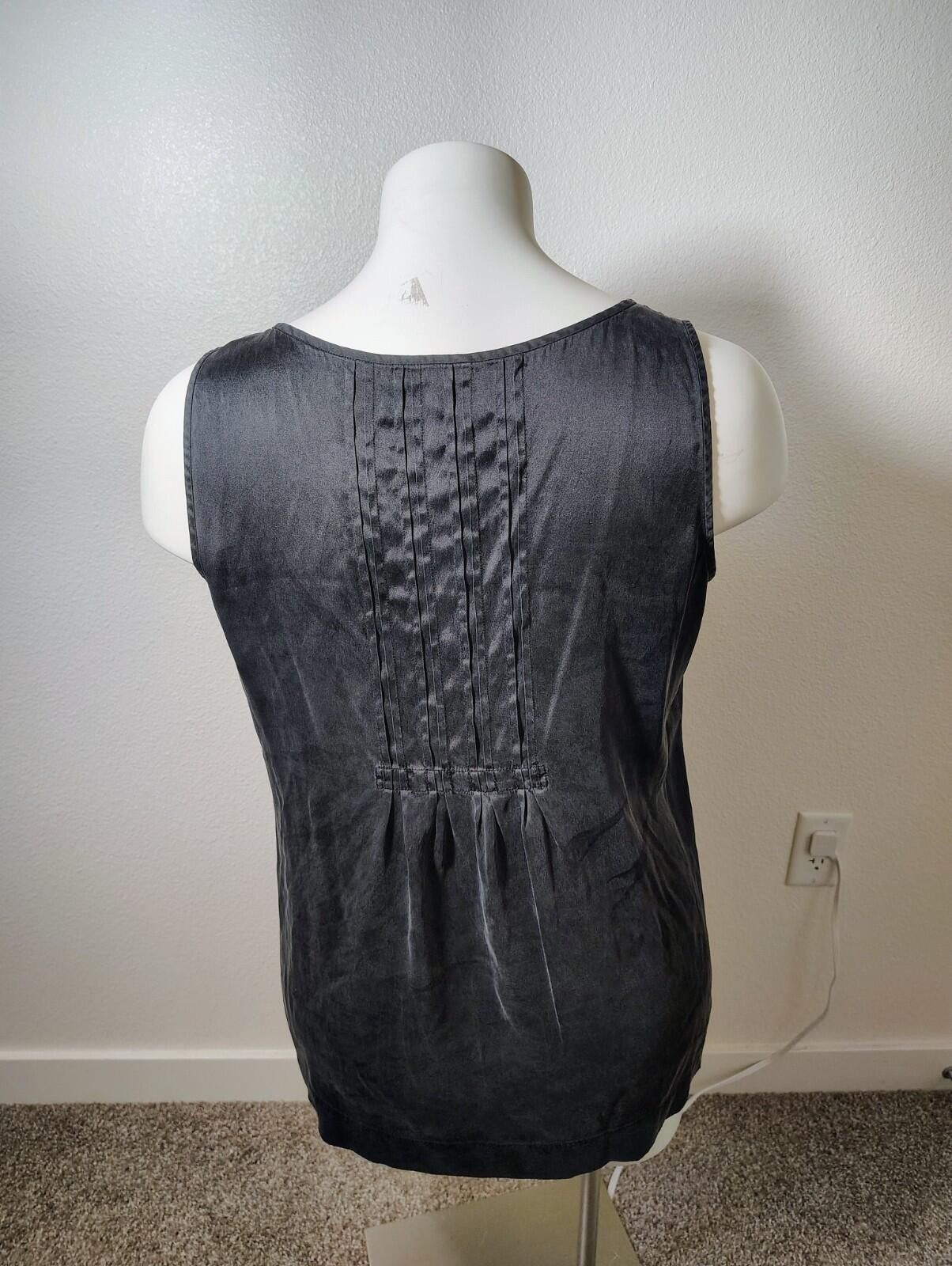 Eileen Fisher Eileen Fisher Woman Blouse Silk Black Sz XL 100% Silk Sleeve Size XL / US 12-14 / IT 48-50 - 2 Thumbnail