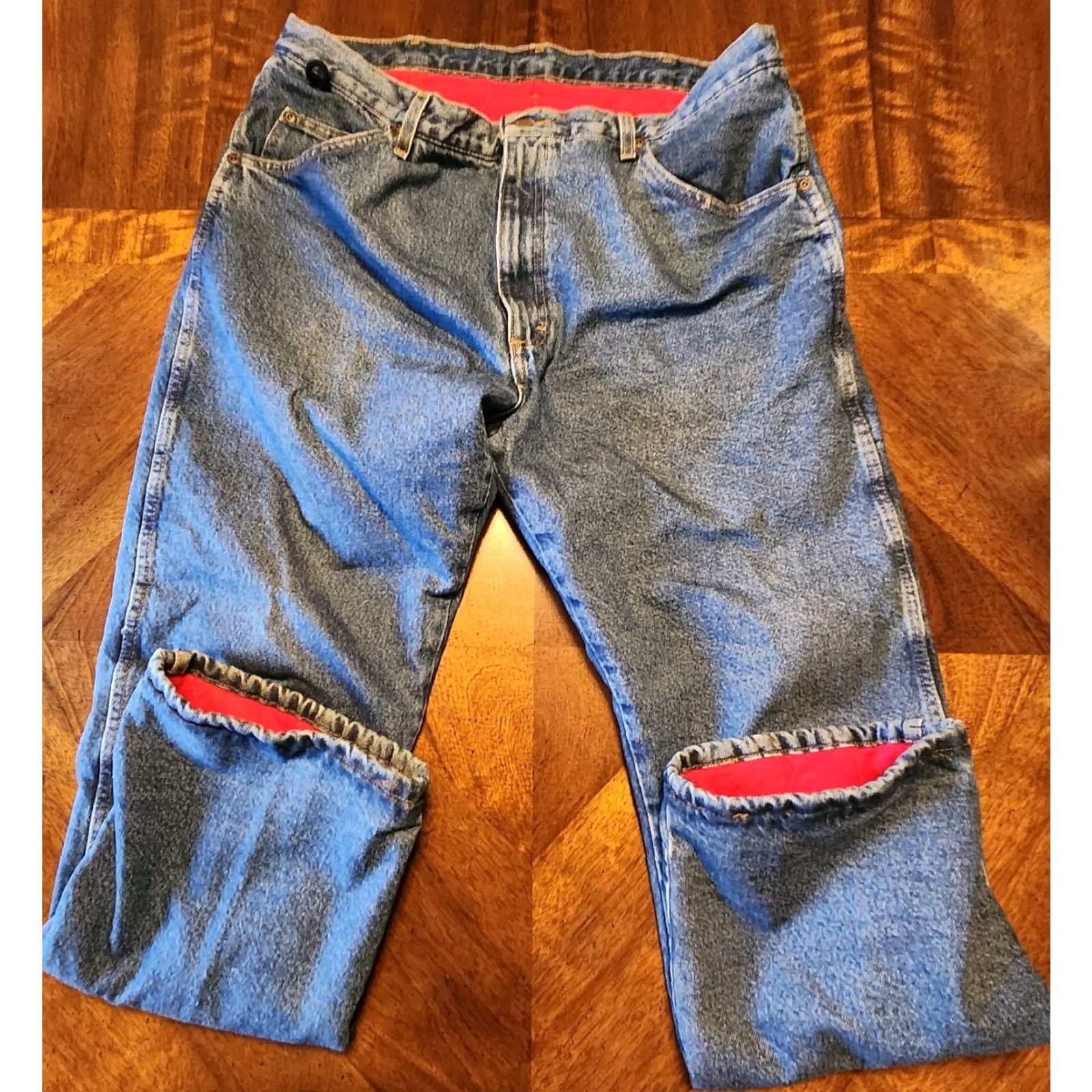 Wrangler Wrangler Jeans 38x30 Denim Blue 5-Pocket Thermal Relaxed Straight Men Regular Inseam 30 Cowboy Outdoor Rugged Wool? Size US 38 / EU 54 - 2 Thumbnail