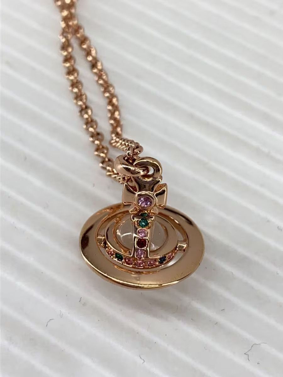 Vivienne Westwood Vivienne Westwood Orb Necklace Pink Gold Size ONE SIZE - 4 Thumbnail