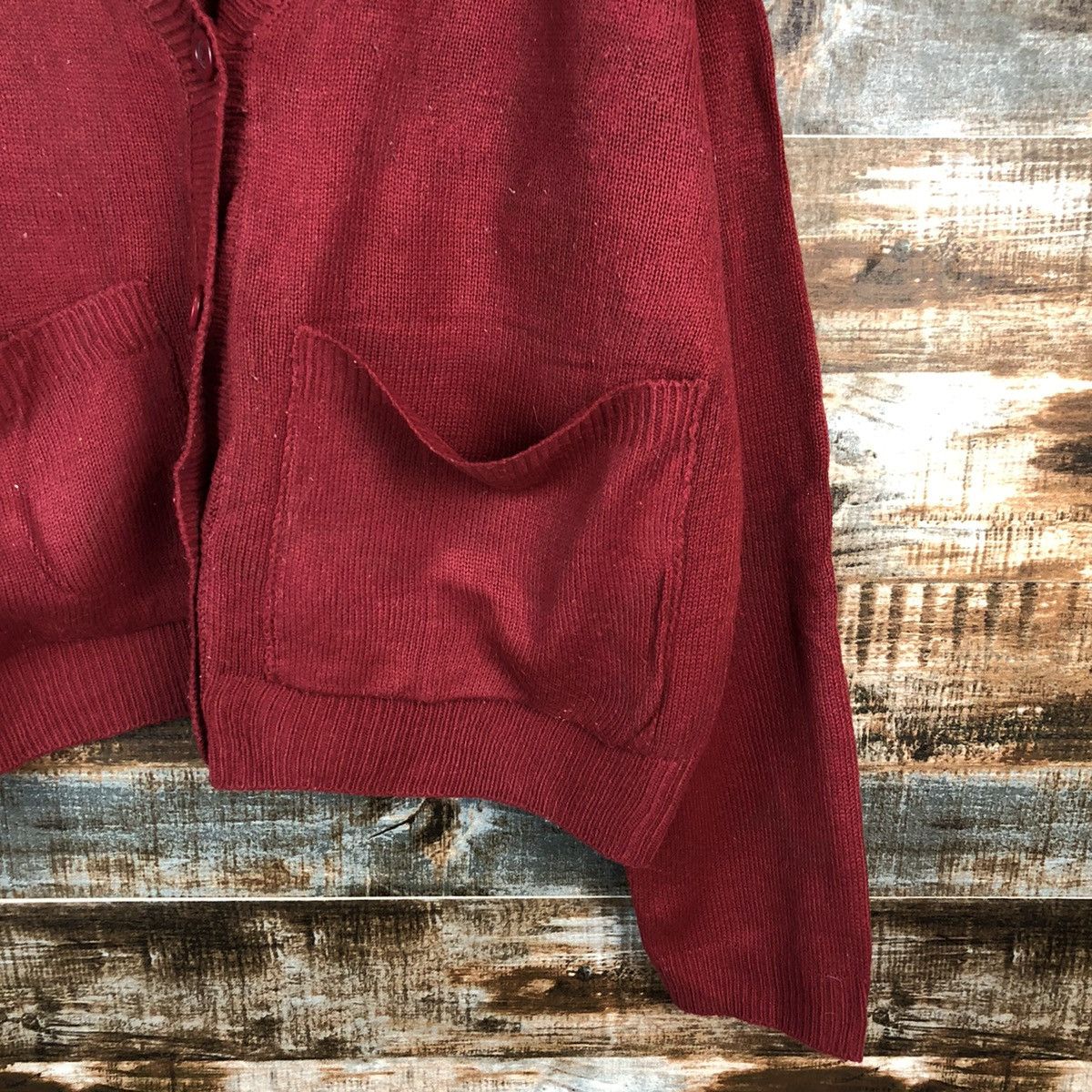 Japanese Brand GOGO Sing Red Cardigan Knitwear #A1711 Size US XL / EU 56 / 4 - 8 Thumbnail