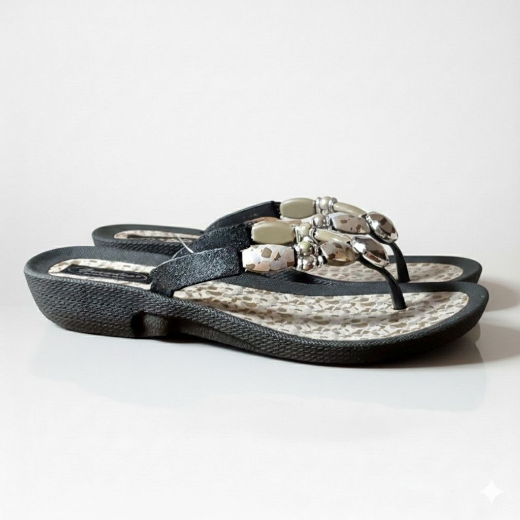 Other Grandco Size 7 NEW Sandal Lightweight Flip Flops Copper Blac Size US 7 / IT 37 - 3 Thumbnail