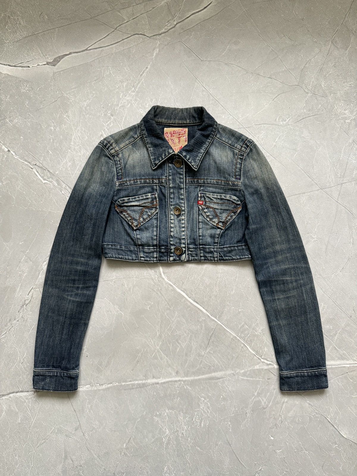 Miss Sixty Vintage Miss Sixtry Cropped Denim Jacket Y2K Avant Garde Size S / US 4 / IT 40 - 1 Thumbnail