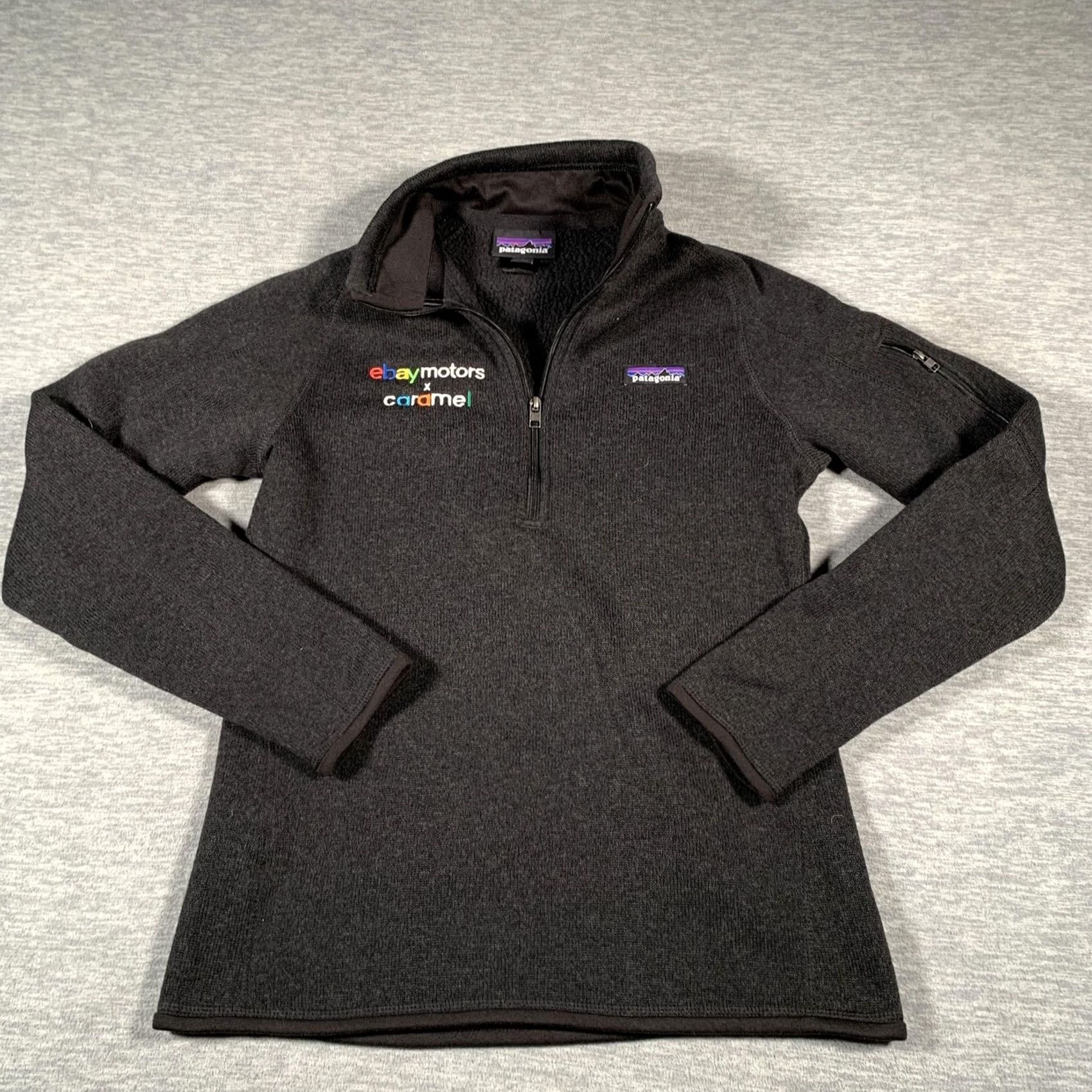 Patagonia Patagonia Pullover Womens Small Black Heather Better Sweater Quarter Zip Fleece Size S / US 4 / IT 40 - 2 Thumbnail