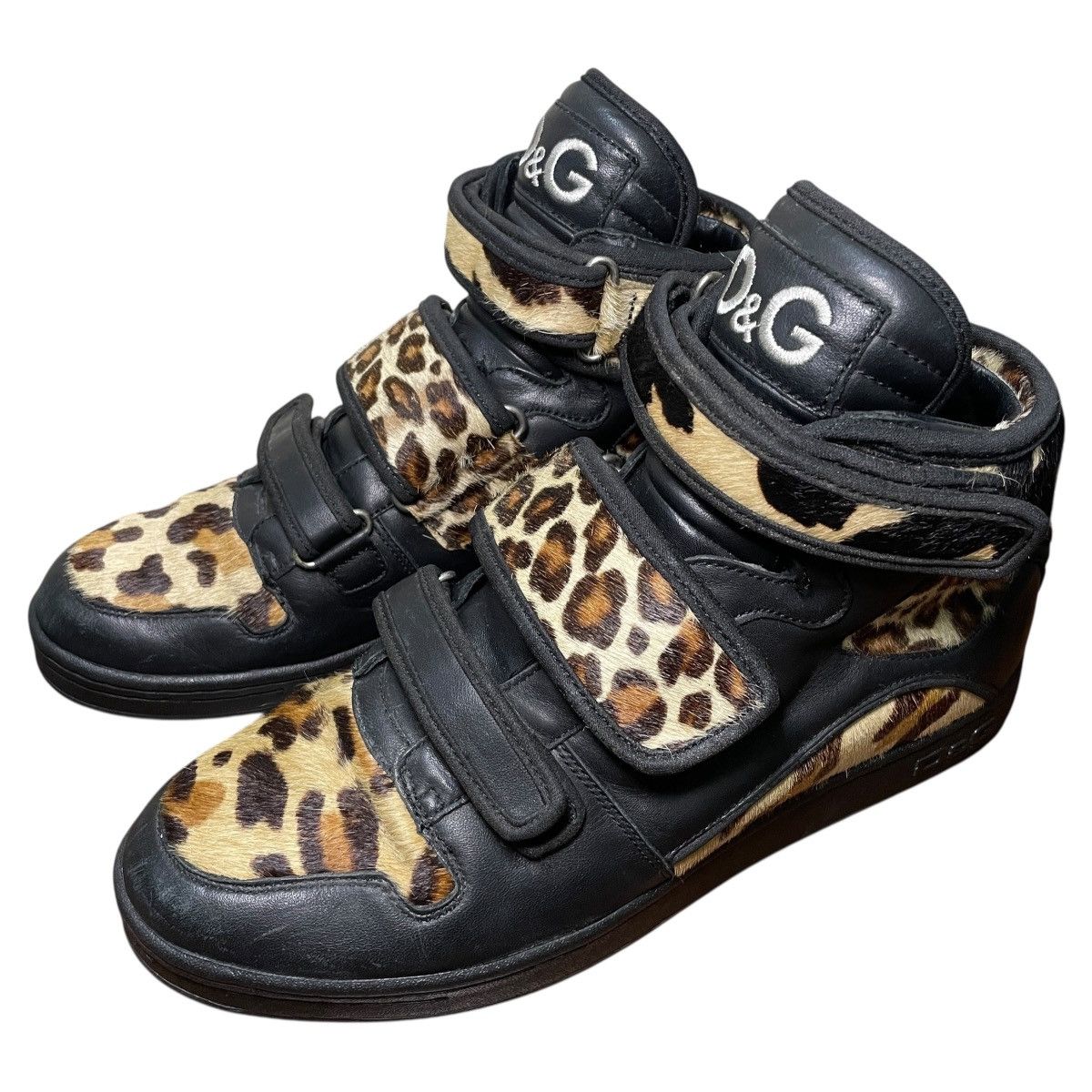 Dolce & Gabbana Dolce & Gabanna Early 2000s Leopard Pony Hair High Sneakers Size US 8 / EU 41 - 2 Thumbnail