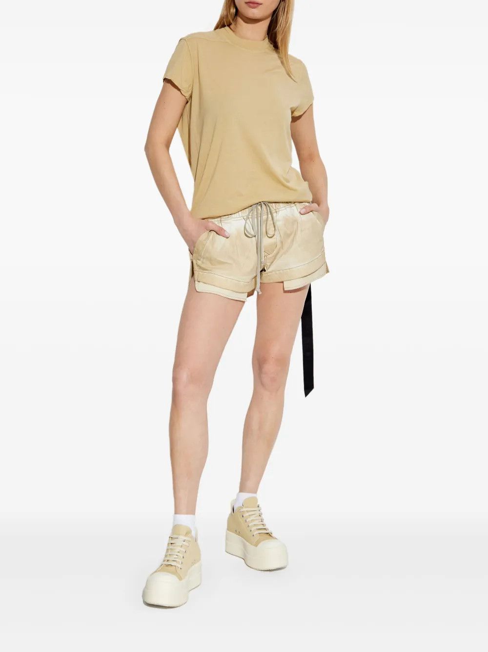 Rick Owens o1y0126 Crewneck T-Shirt in Marigold Size S / US 4 / IT 40 - 5 Thumbnail