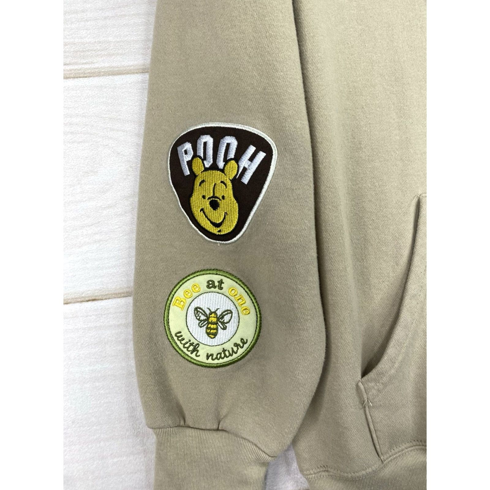 Disney Disney Winnie the Pooh Womens Hoodie Sweatshirt Zip-Up S Embroidered Brown 60% Cotton 40% Polyester Crew Neck Hooded Full Zip Womens Size S Size S / US 4 / IT 40 - 3 Thumbnail