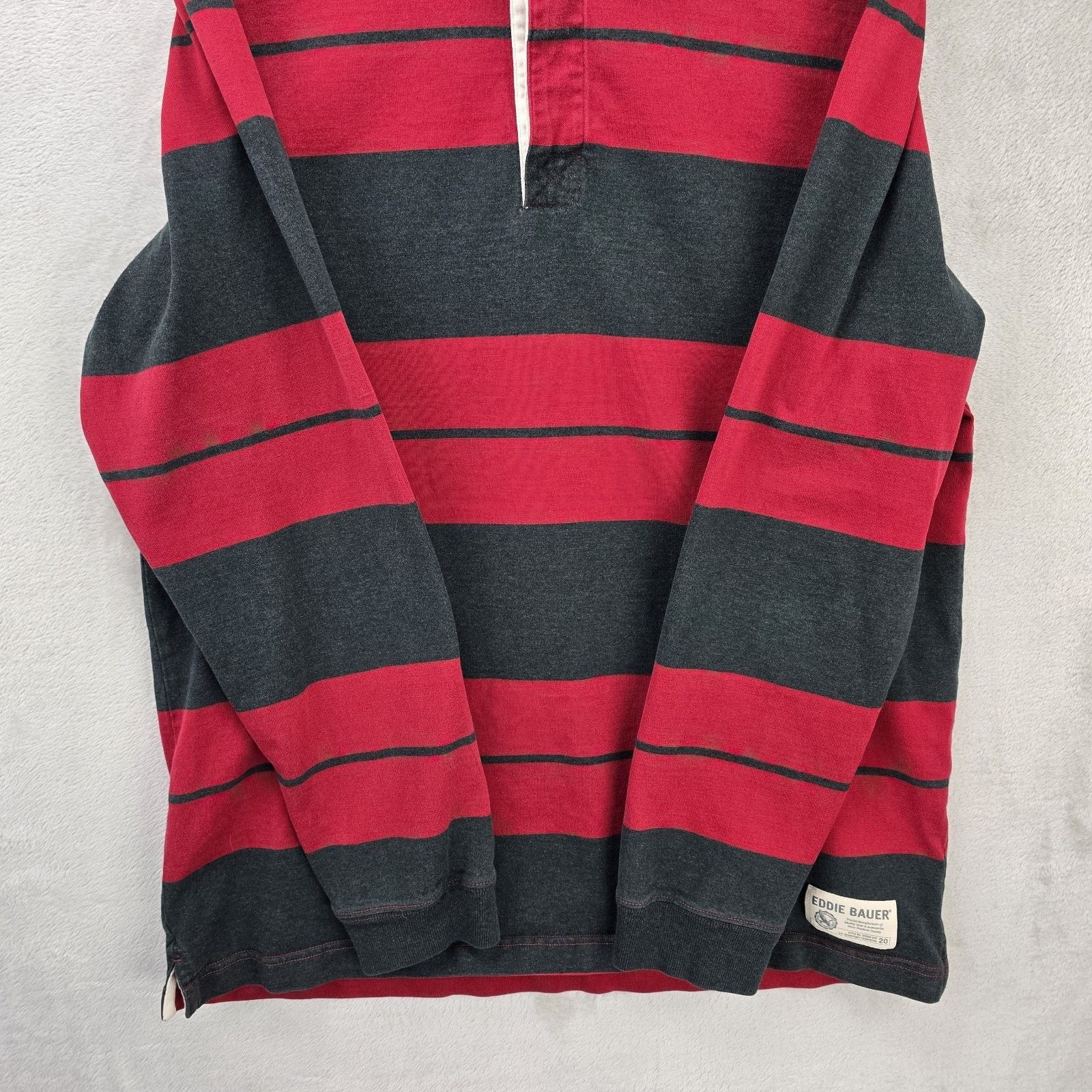 Eddie Bauer Eddie Bauer Rugby Polo Shirt Mens Large Tall Striped Vintage Size US L / EU 52-54 / 3 - 3 Thumbnail