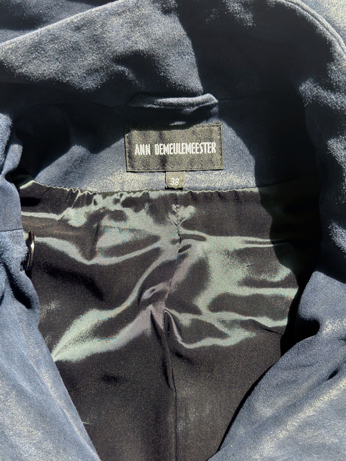 Ann Demeulemeester ann demeulemeester fw12 blue blistered leather jacket 38 Size S / US 4 / IT 40 - 5 Thumbnail