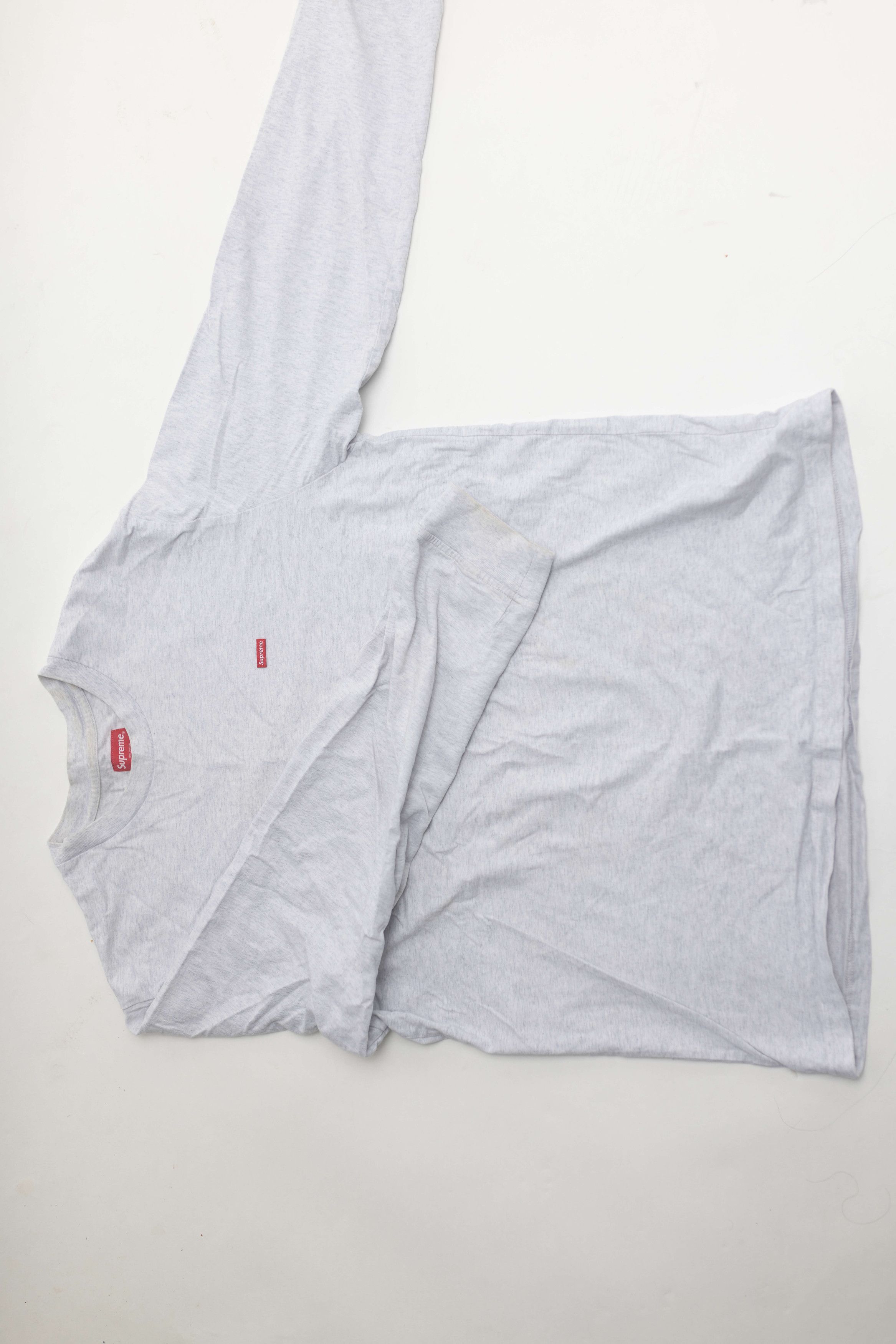 Supreme Grey Supreme Long Sleeve Chest Box Logo Size US L / EU 52-54 / 3 - 3 Thumbnail