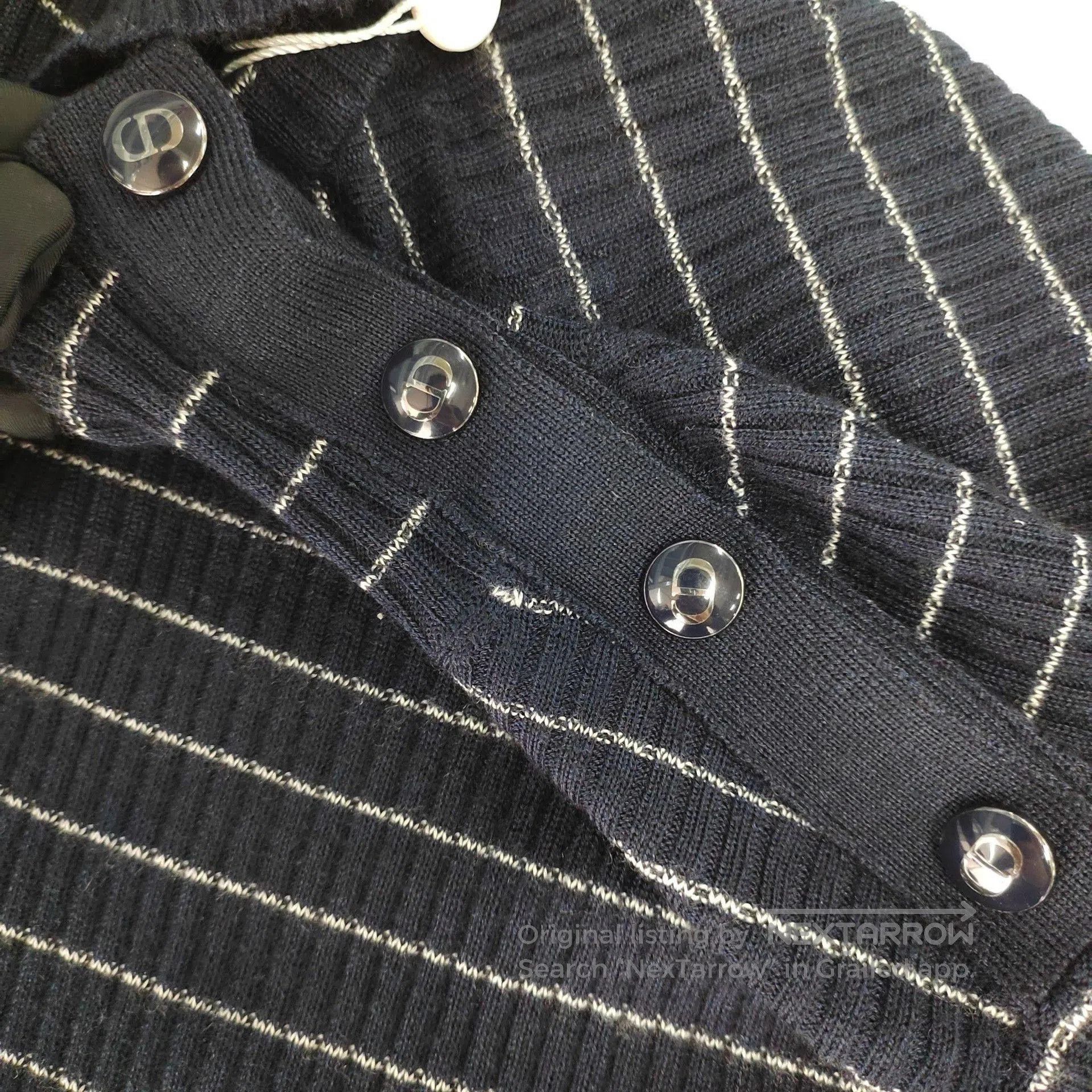 Dior Dior Bee Logo Dark Blue Striped Knit Top. Size S / US 4 / IT 40 - 5 Thumbnail