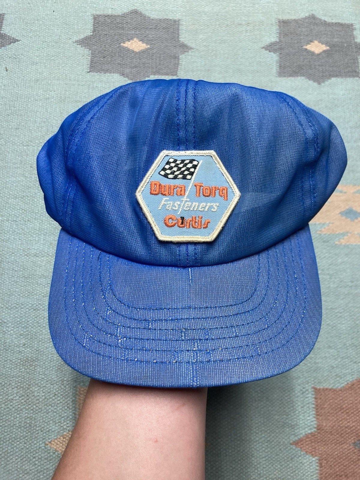 Ford × Vintage snapback hat dura torq fasteners Curtis Ford car blue USA Size ONE SIZE - 2 Thumbnail