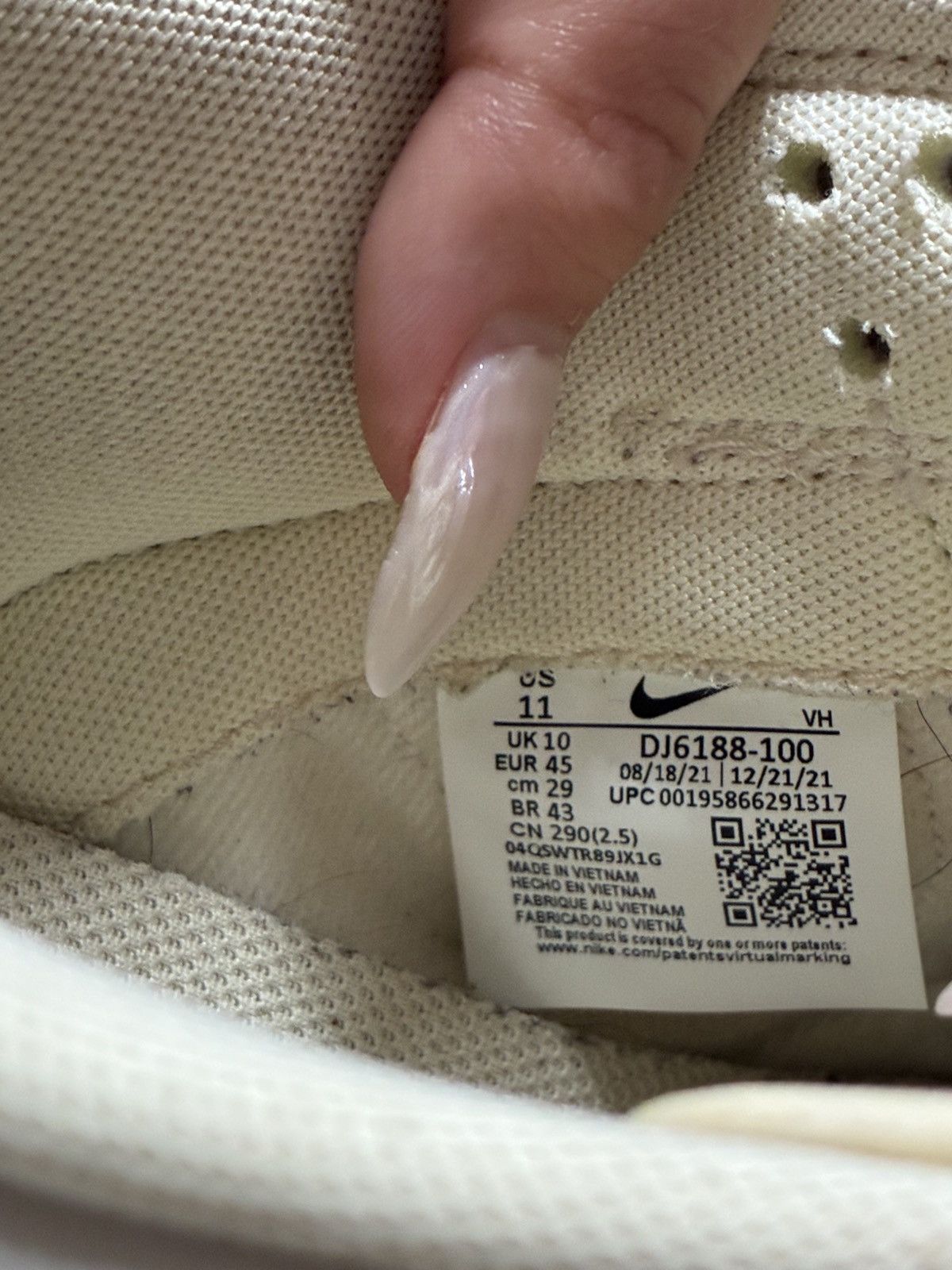 Nike Nike Dunk Low Sail Cream White Sneakers. Size 11 Size US 11 / EU 44 - 7 Thumbnail