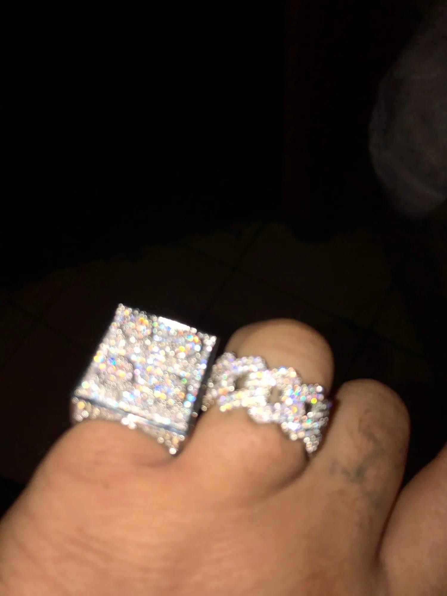 Yellow Gold Diamond Lego Ring Brick