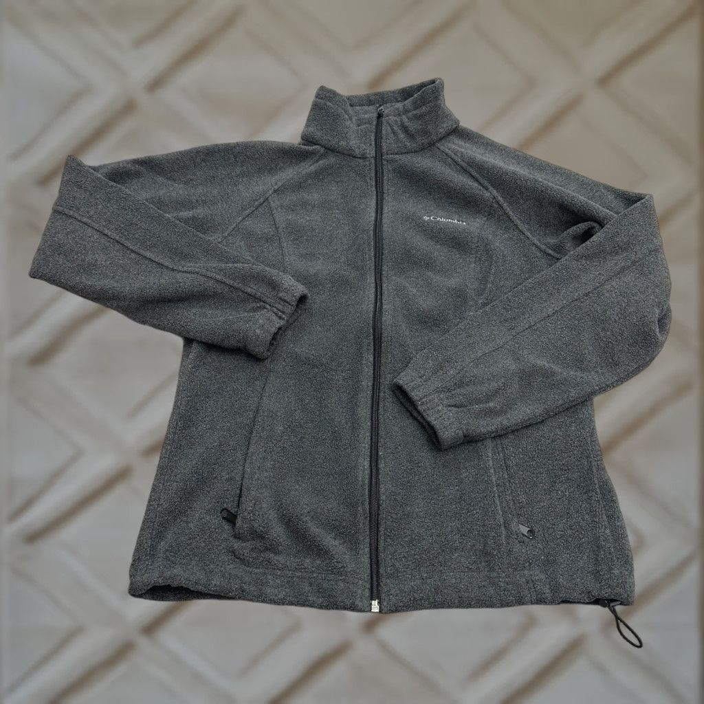 Vintage Columbia Benton Springs Fleece Jacket Womens Small Gray Full Zip Outdoor Hiking Size S / US 4 / IT 40 - 1 Thumbnail