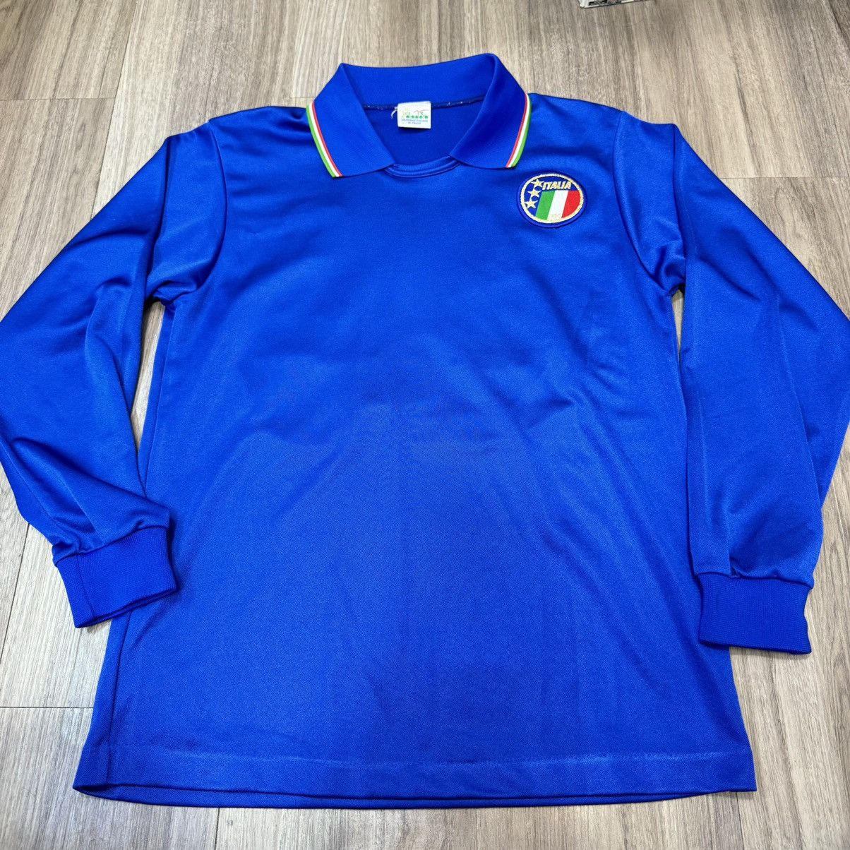 Diadora Italy World Cup 1990 longsleeves home shirt #15 Baggio Size US S / EU 44-46 / 1 - 1 Thumbnail