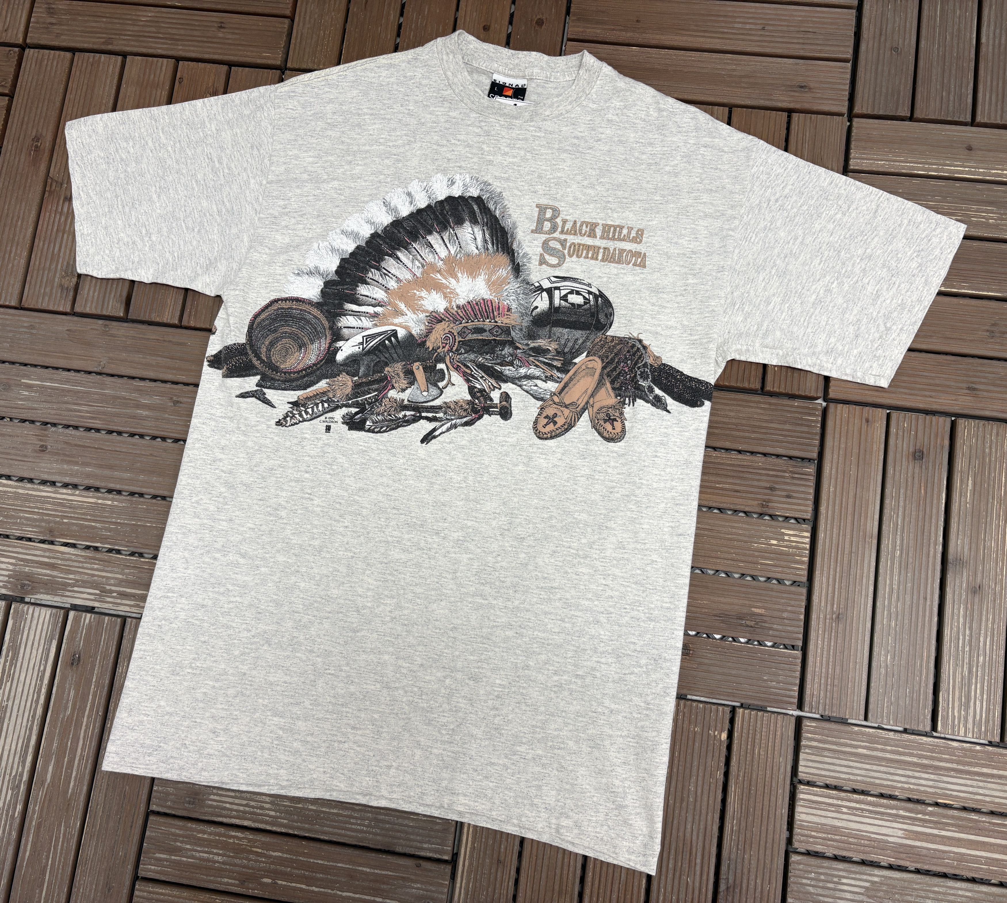 Vintage Black Hills, South Dakota Scenic Vintage Grey Tee Size US L / EU 52-54 / 3 - 4 Thumbnail