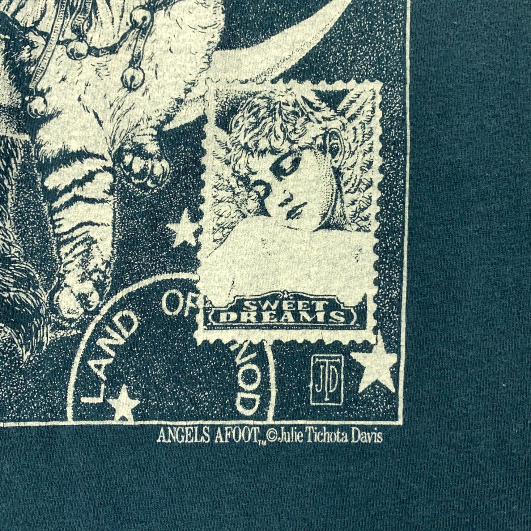 Hanes VINTAGE Land Of Nod Sweet Dreams Graphic Print T-Shirt Men XL Blue 90s Art USA Size US XL / EU 56 / 4 - 3 Thumbnail
