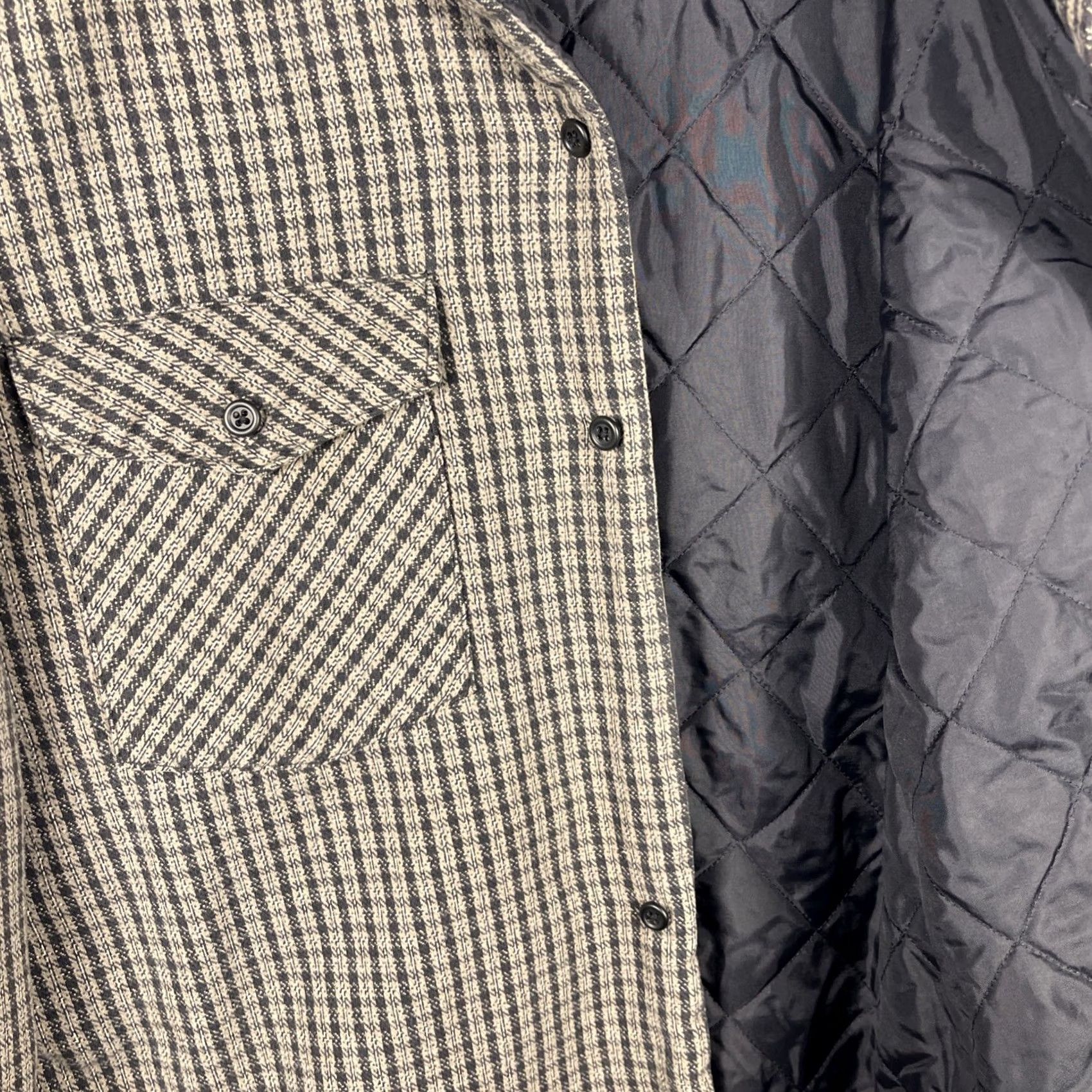 Vintage VINTAGE Codet Shacket Plaid Quilted Lining Pockets Workwear XL Gray Men Size US XL / EU 56 / 4 - 4 Thumbnail